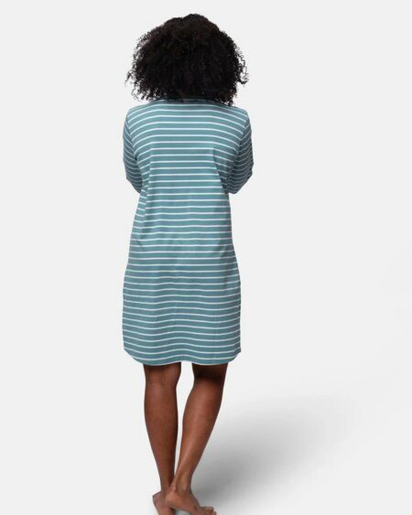 greenjama Damen Sleepshirt Ringel, GOTS-zertifiziert – Ansicht 3