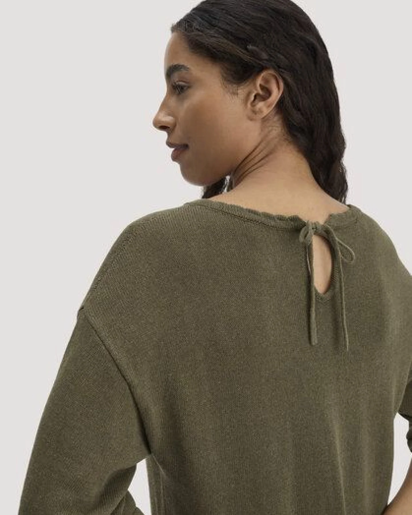 hessnatur Strick Kleid Relaxed aus Leinen mit Bio-Baumwolle und LENZING ECOVERO – Ansicht 2