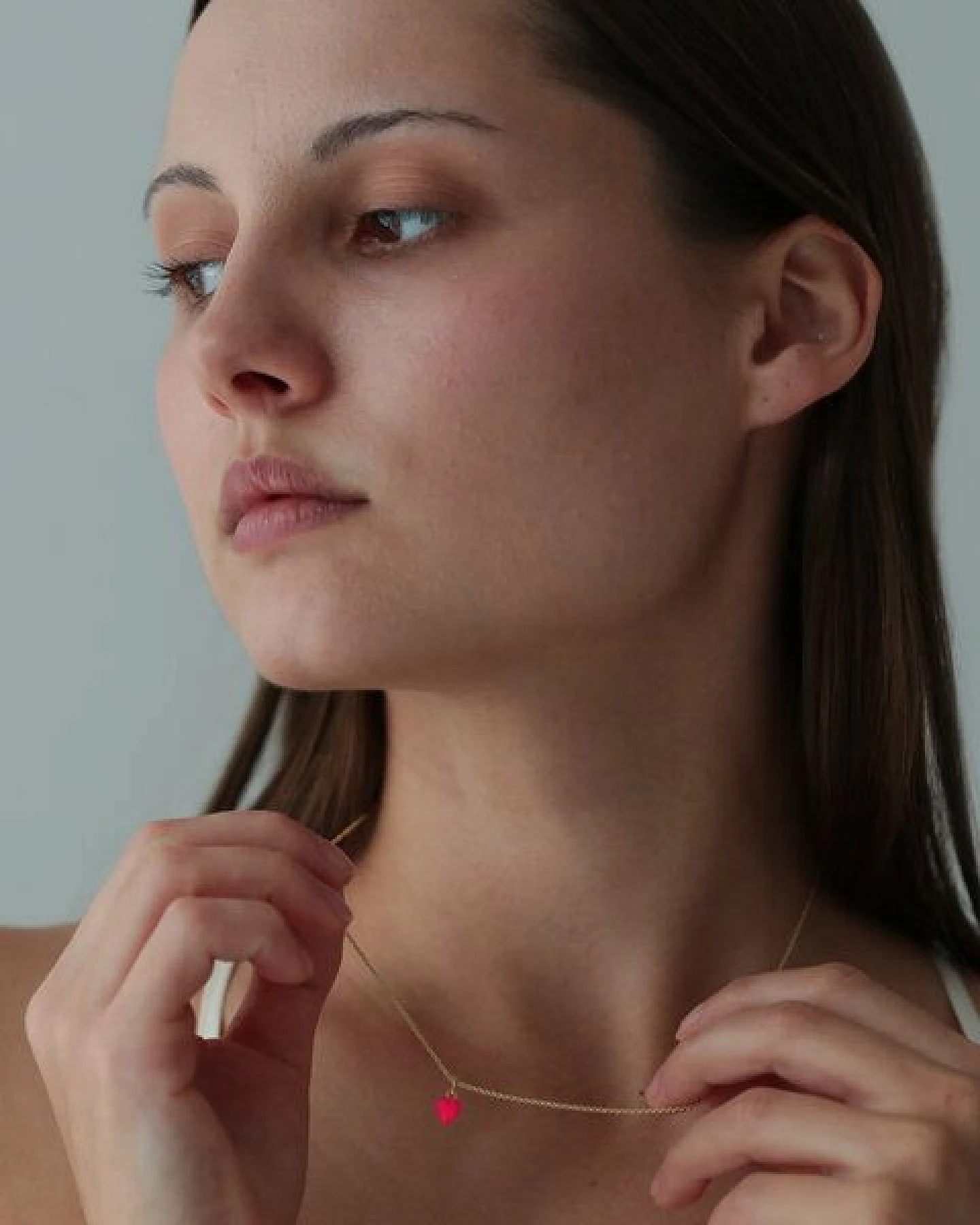 BELLYBIRD Jewellery Halskette - kleines Herz, Anhänger/ 925 Silber vergoldet/ emailliert – Ansicht 2