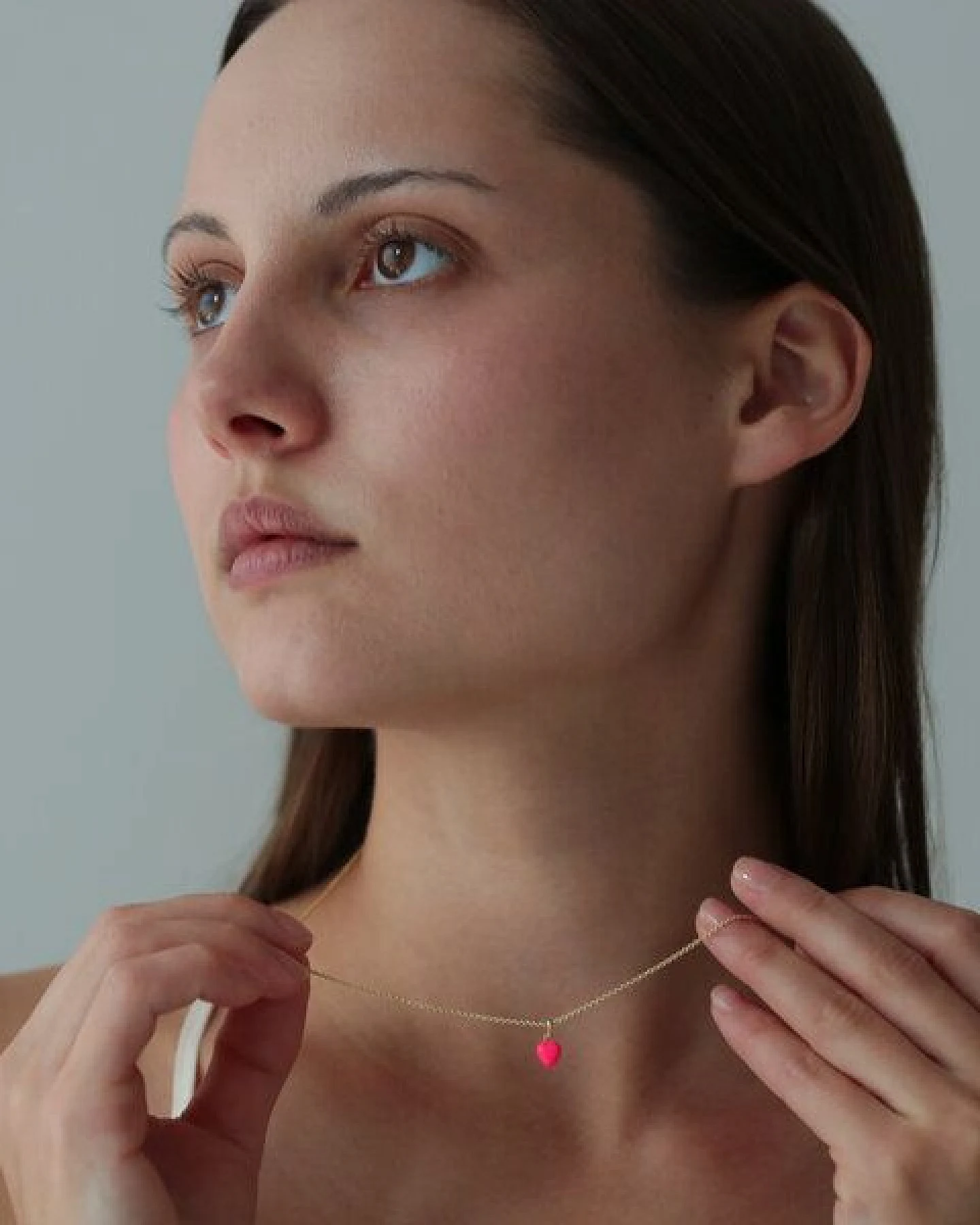 BELLYBIRD Jewellery Halskette - kleines Herz, Anhänger/ 925 Silber vergoldet/ emailliert – Ansicht 3