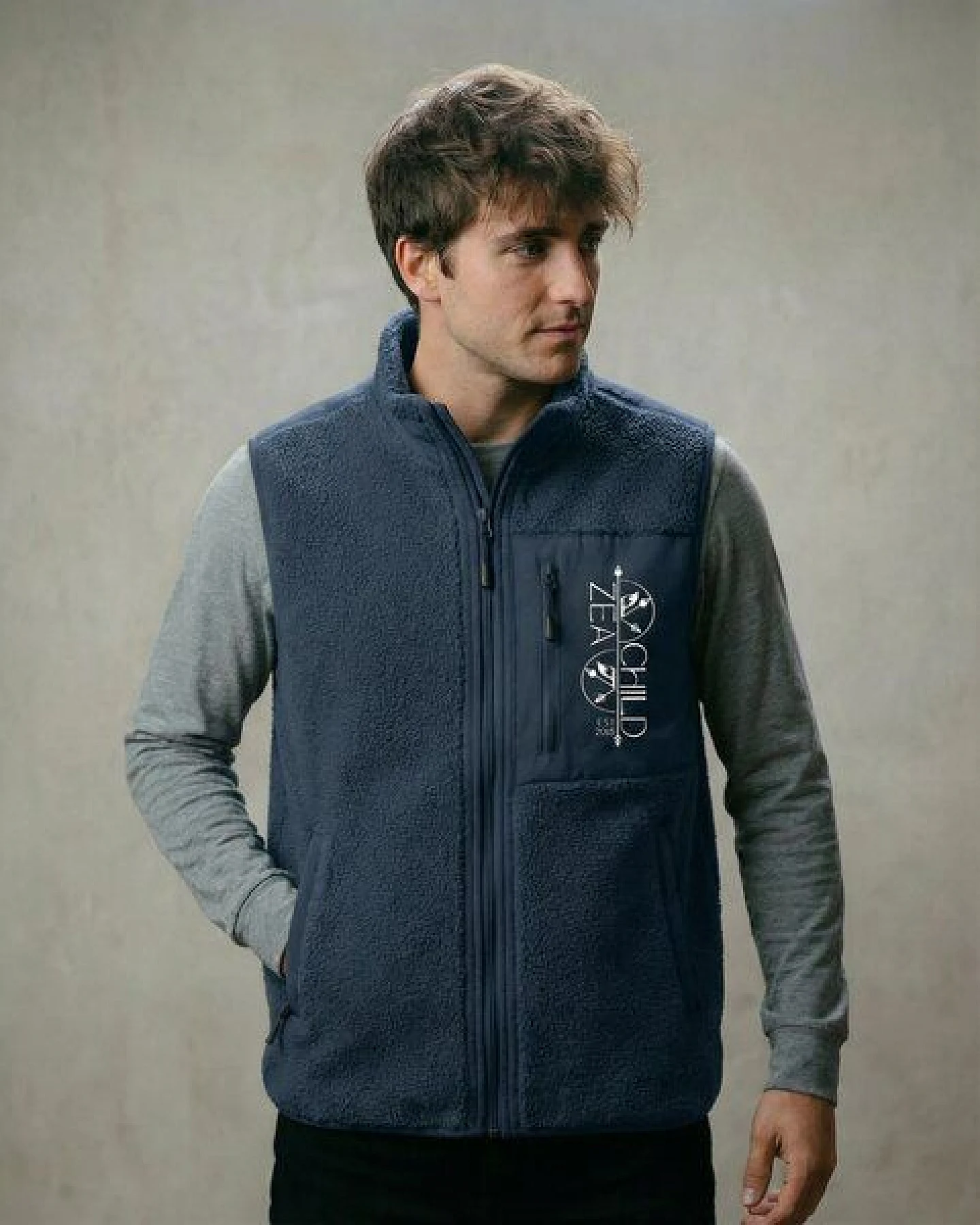 Zeachild Männer EcoSherpa Halfzip Unisex – Ansicht 3