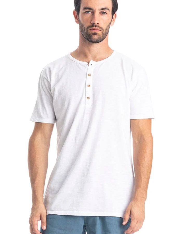 RAVENS VIEW IBIZA Herren vegan T-Shirt Enzo Weiß