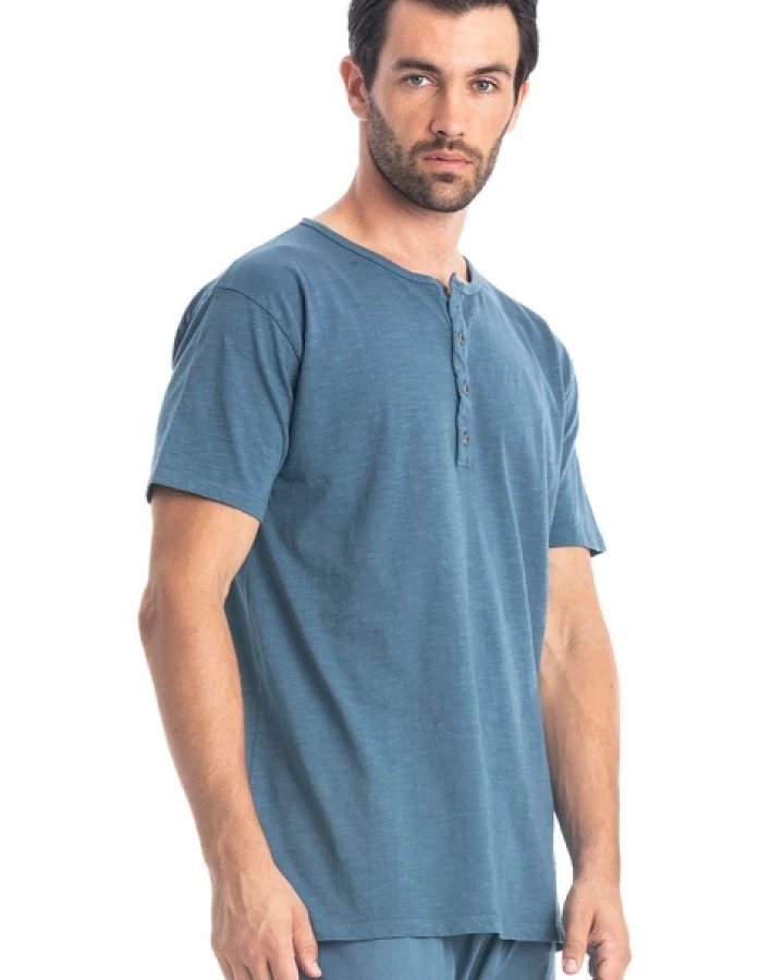 RAVENS VIEW IBIZA Herren vegan T-Shirt Enzo Jeans Blau