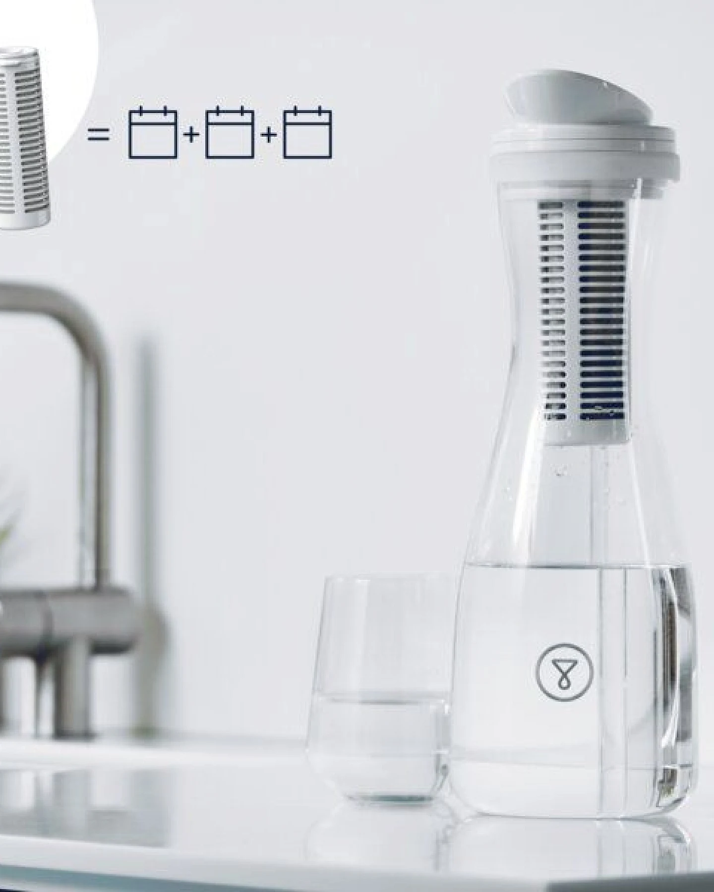 Glas-Filterkanne Tappwater PitcherPro 1,45L. Filtert +100 Substanzen – Ansicht 3