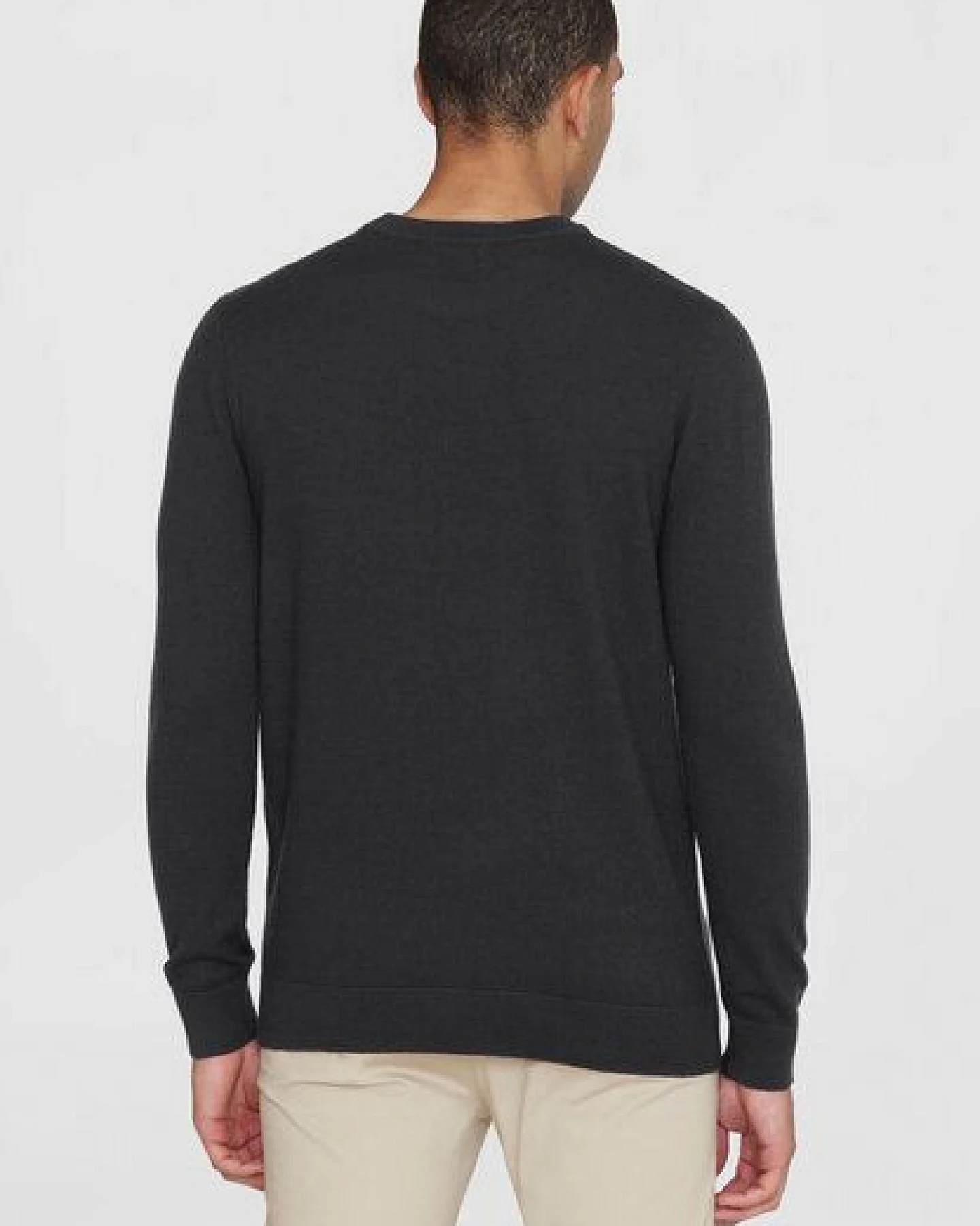 KnowledgeCotton Apparel Regular merino knit crew neck - aus Merino-Wolle – Ansicht 3