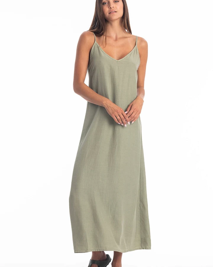 RAVENS VIEW IBIZA Damen vegan Kleid Selena Khaki