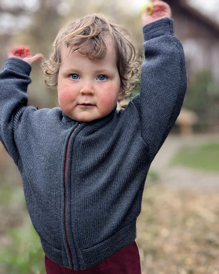 vincente gestrickte Bomberjacke