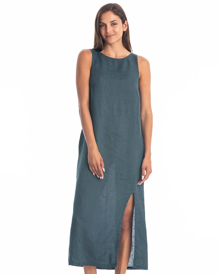 RAVENS VIEW IBIZA Damen vegan Kleid Nicola Ozeanblau