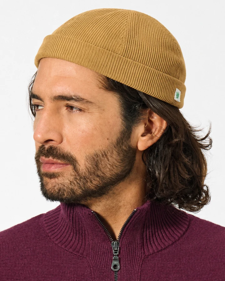 Hempage Herren vegan Mütze Docker Dijon Gelb