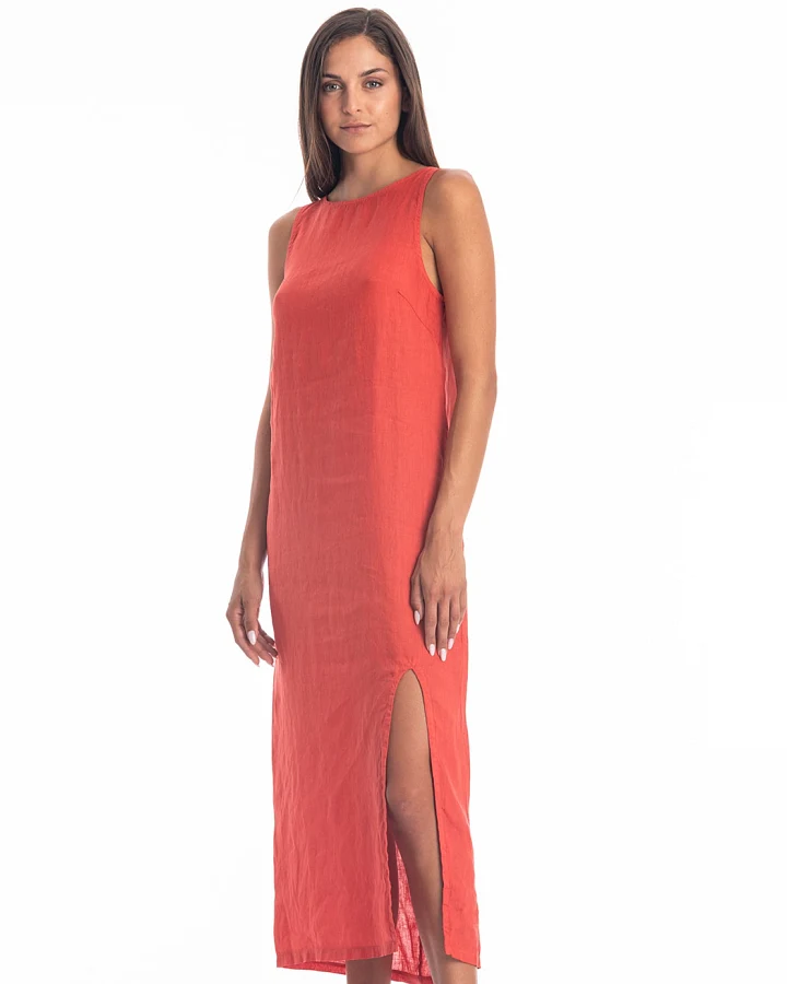 RAVENS VIEW IBIZA Damen vegan Kleid Nicola Fliese Rot