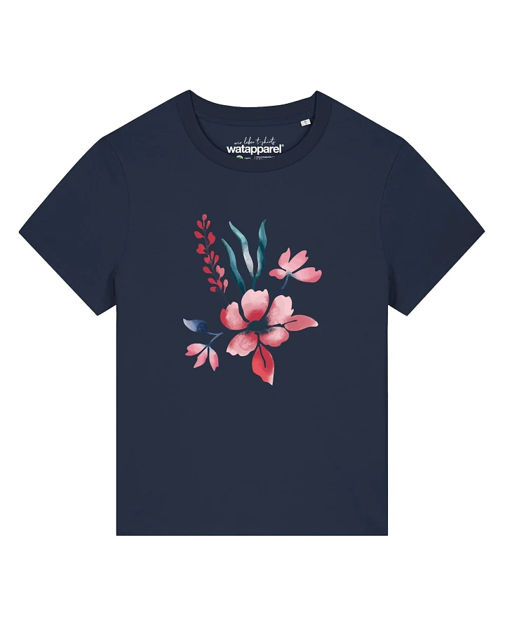 Watapparel T-Shirt Blume in Wasserfarbe 01