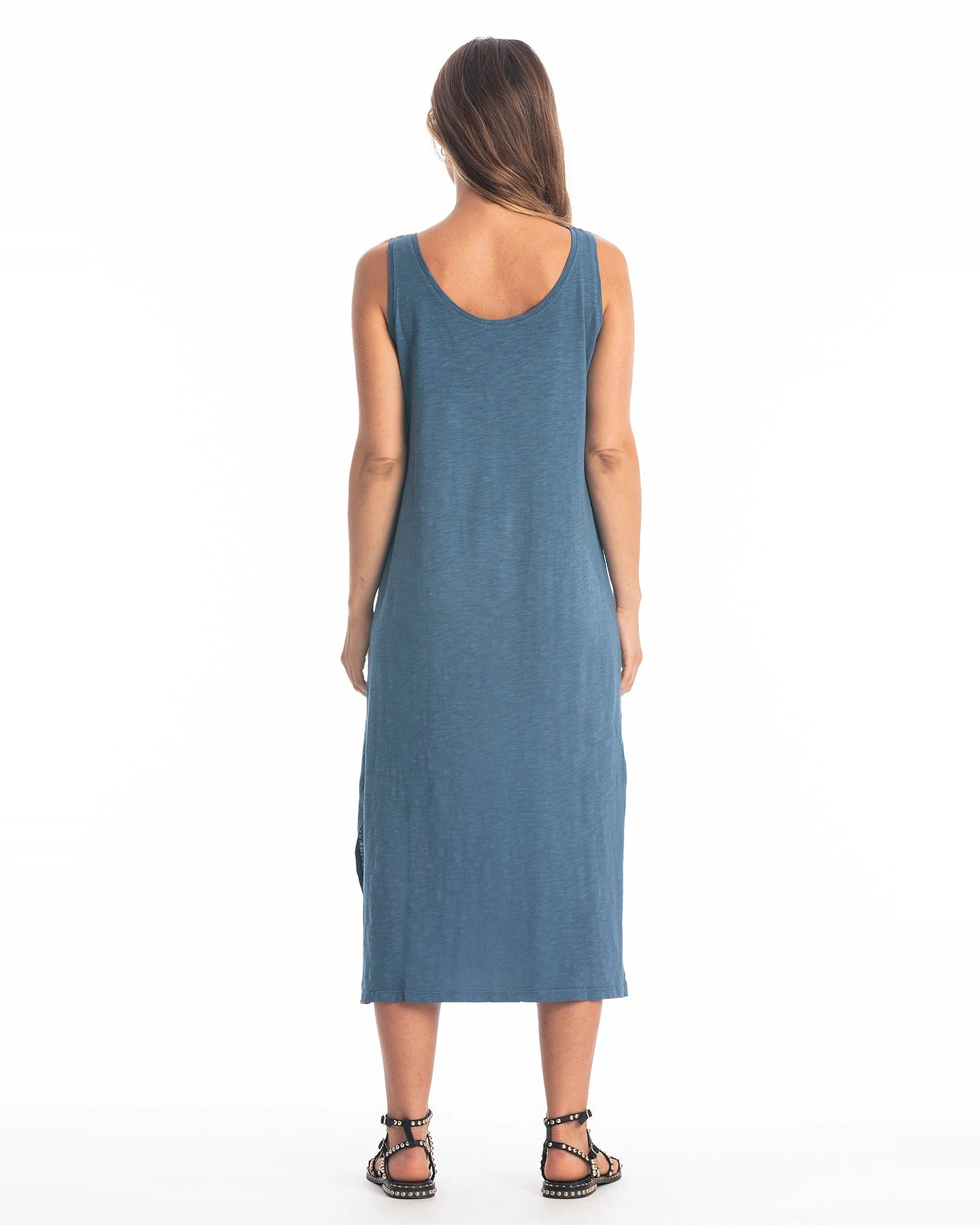RAVENS VIEW IBIZA Damen vegan Kleid Demi Jeans Blau – Ansicht 2