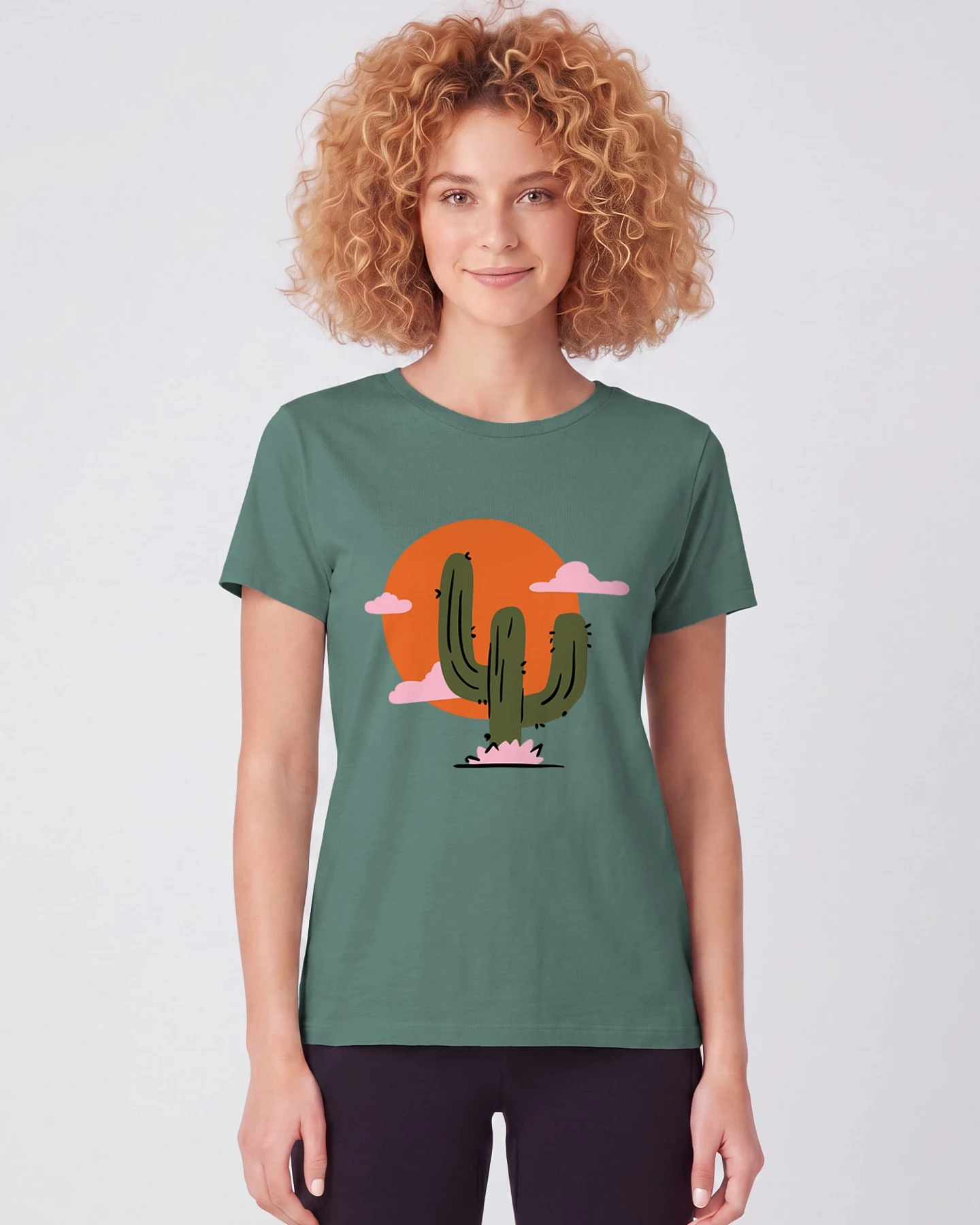 Watapparel T-Shirt Kaktus im Sonnenuntergang – Ansicht 2