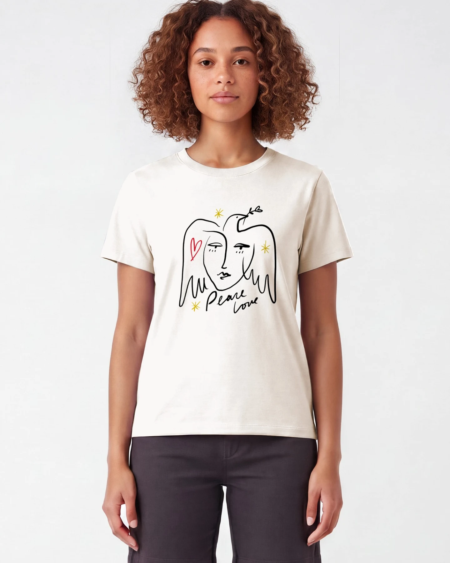 Watapparel T-Shirt Peace Love – Ansicht 2