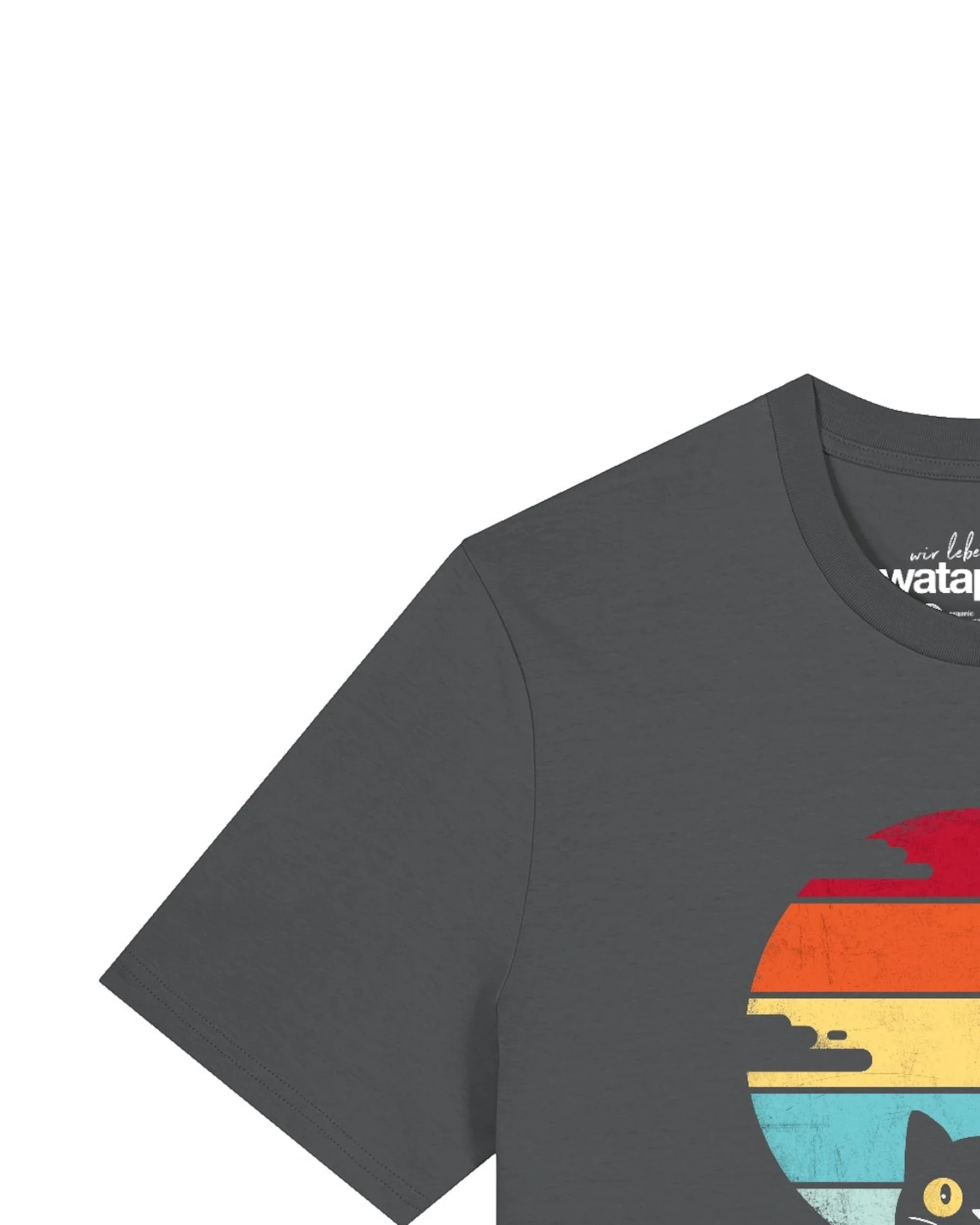 Watapparel T-Shirt Retro Sunset Cat – Ansicht 3