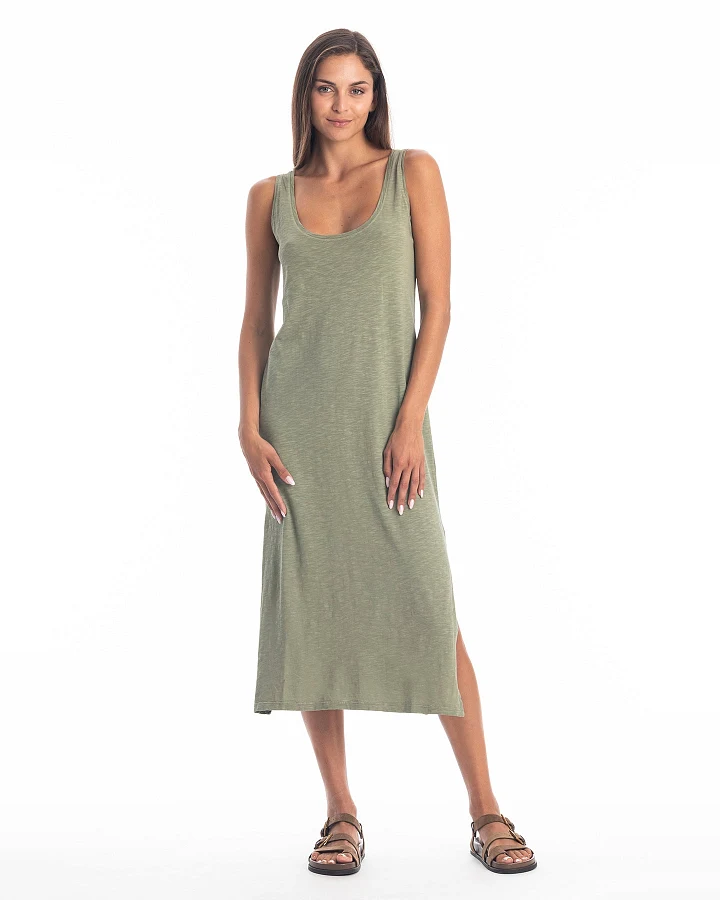 RAVENS VIEW IBIZA Damen vegan Kleid Demi Khaki
