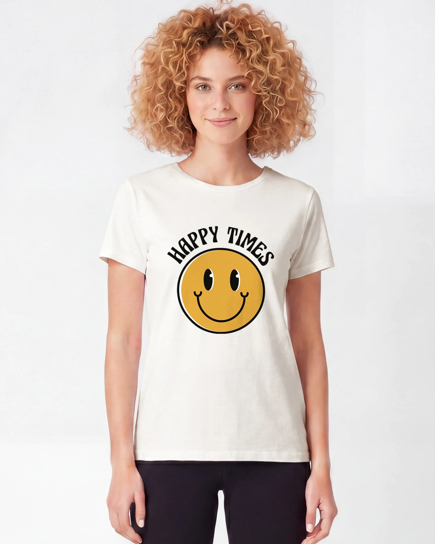 Watapparel T-Shirt Happy times smiley emoji – Ansicht 2