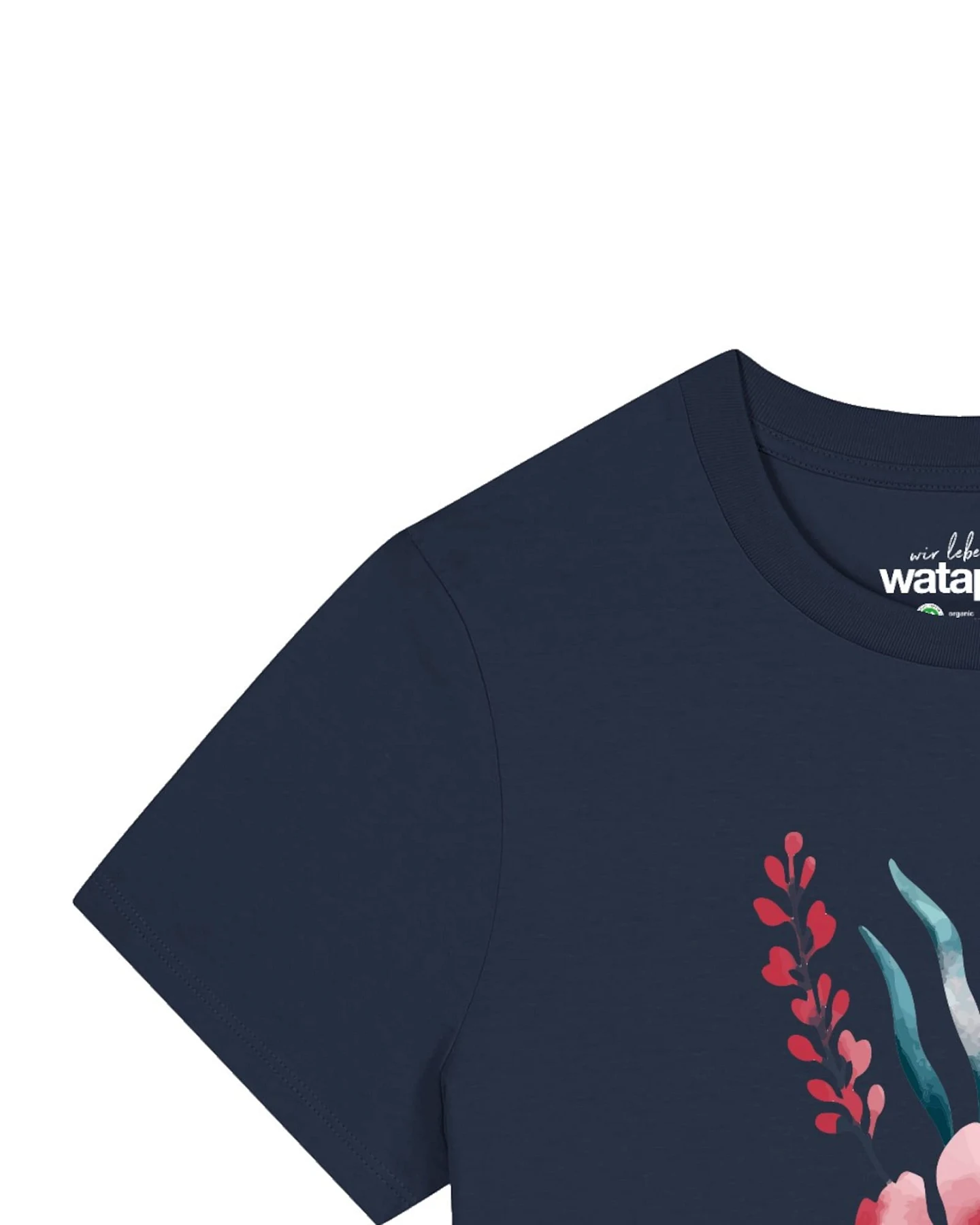 Watapparel T-Shirt Blume in Wasserfarbe 01 – Ansicht 3