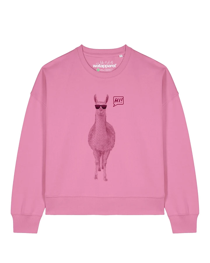 Watapparel Sweatshirt Lama sagt Hi