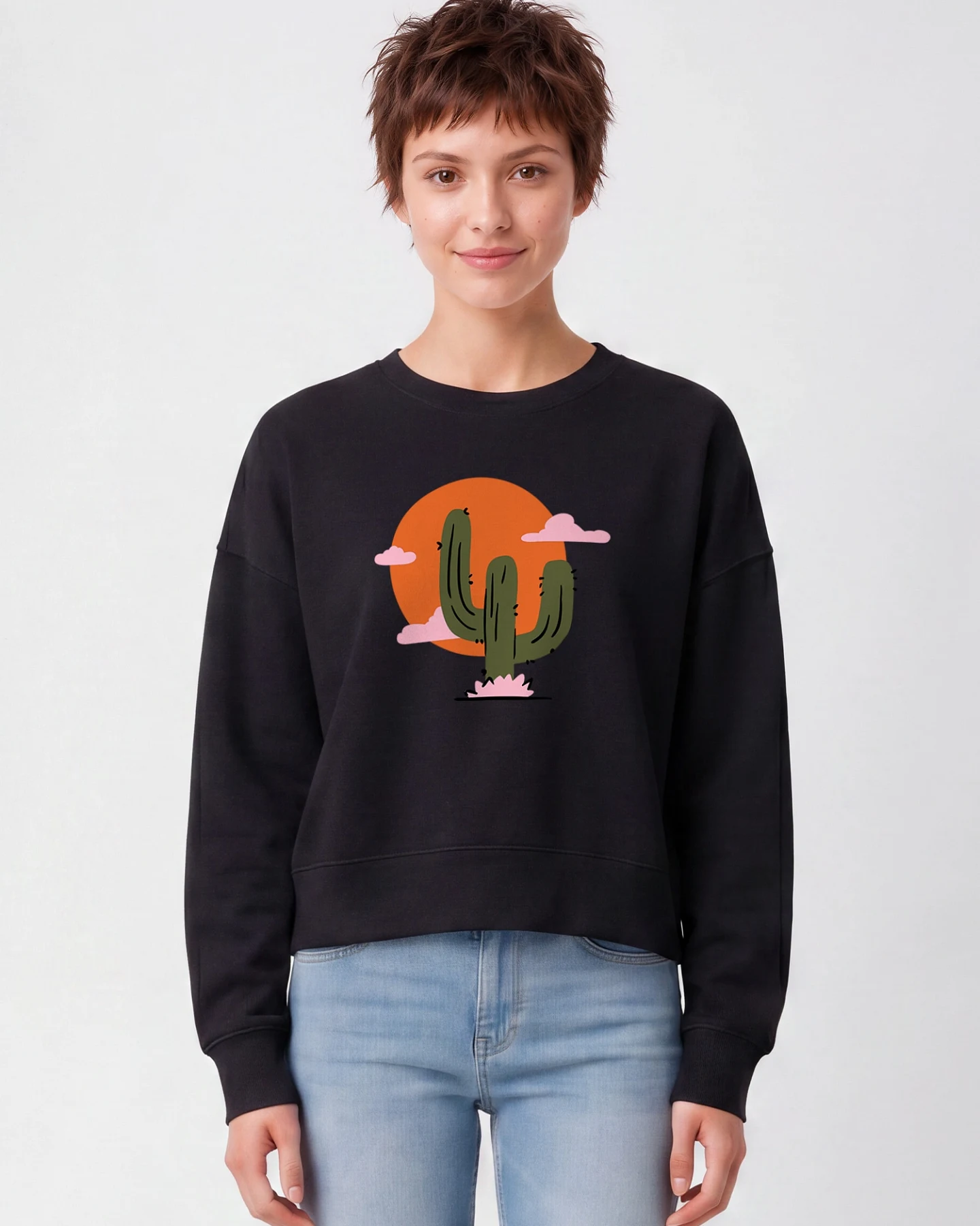 Watapparel Sweatshirt Kaktus im Sonnenuntergang – Ansicht 2