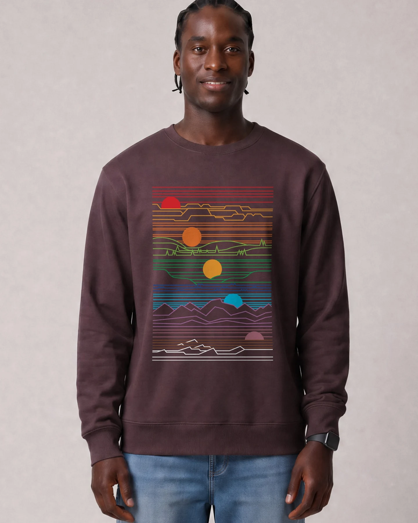 Watapparel Sweatshirt Sun And Moon – Ansicht 2