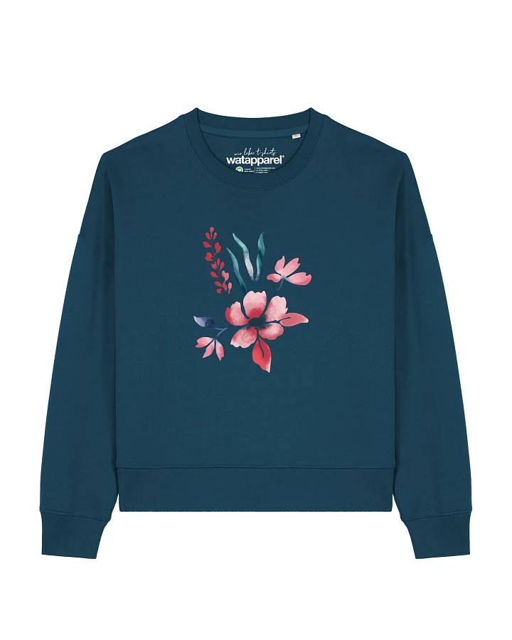 Watapparel Sweatshirt Blume in Wasserfarbe 01