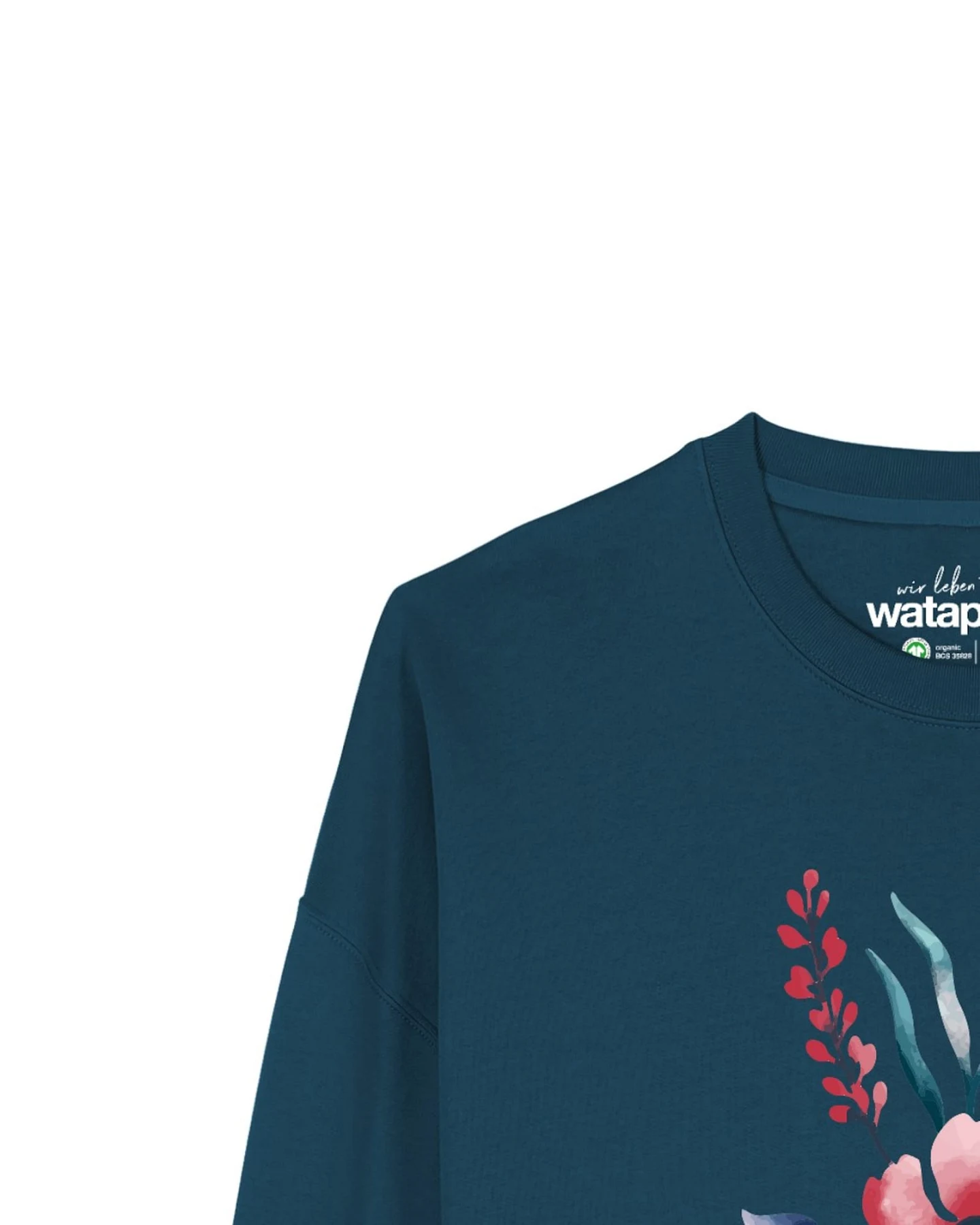 Watapparel Sweatshirt Blume in Wasserfarbe 01 – Ansicht 3