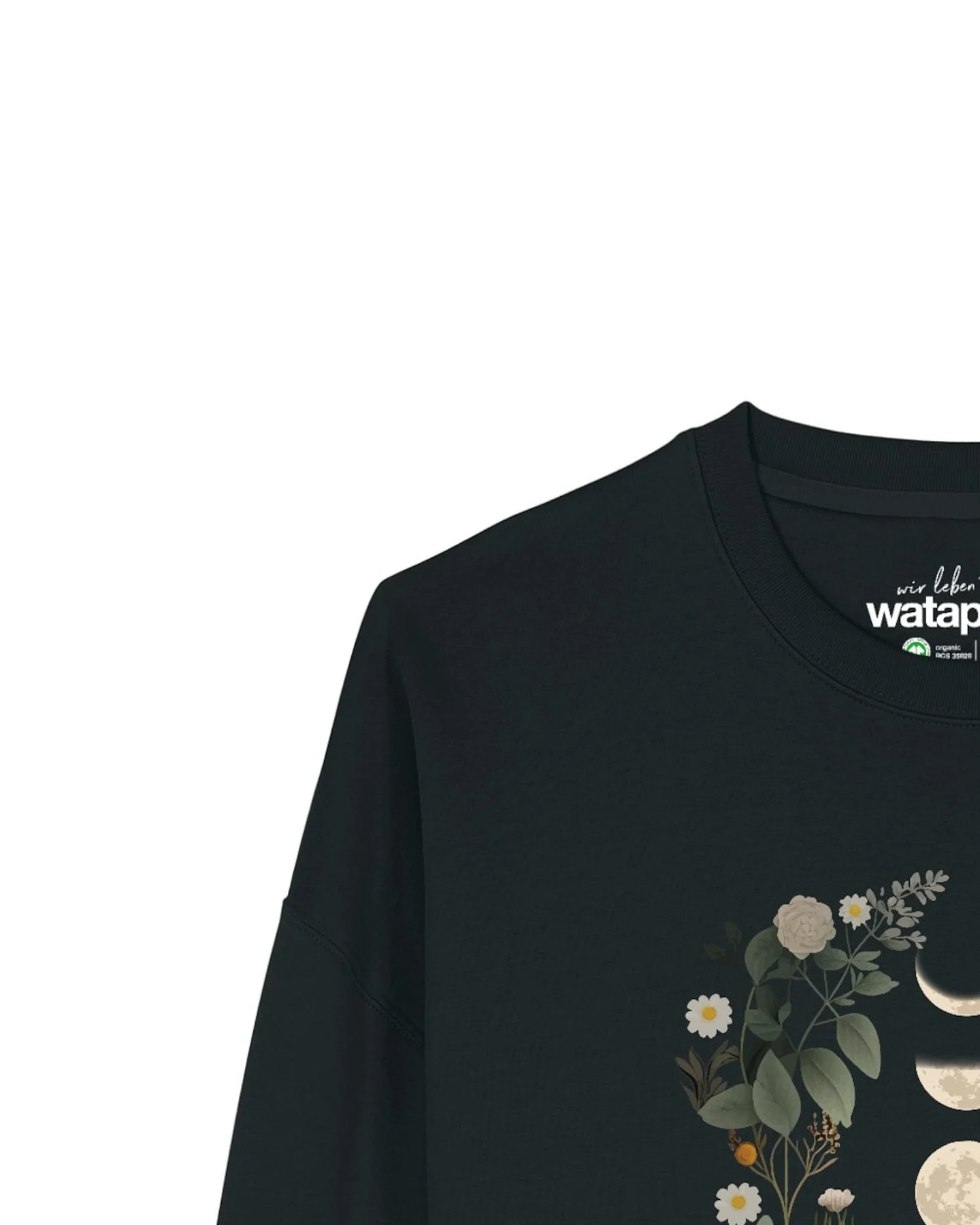 Watapparel Sweatshirt Moonphases & Flowers – Ansicht 3