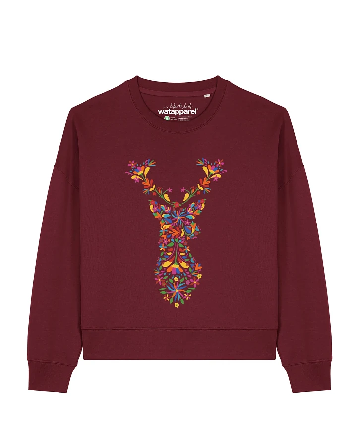 Watapparel Sweatshirt Floral Deer