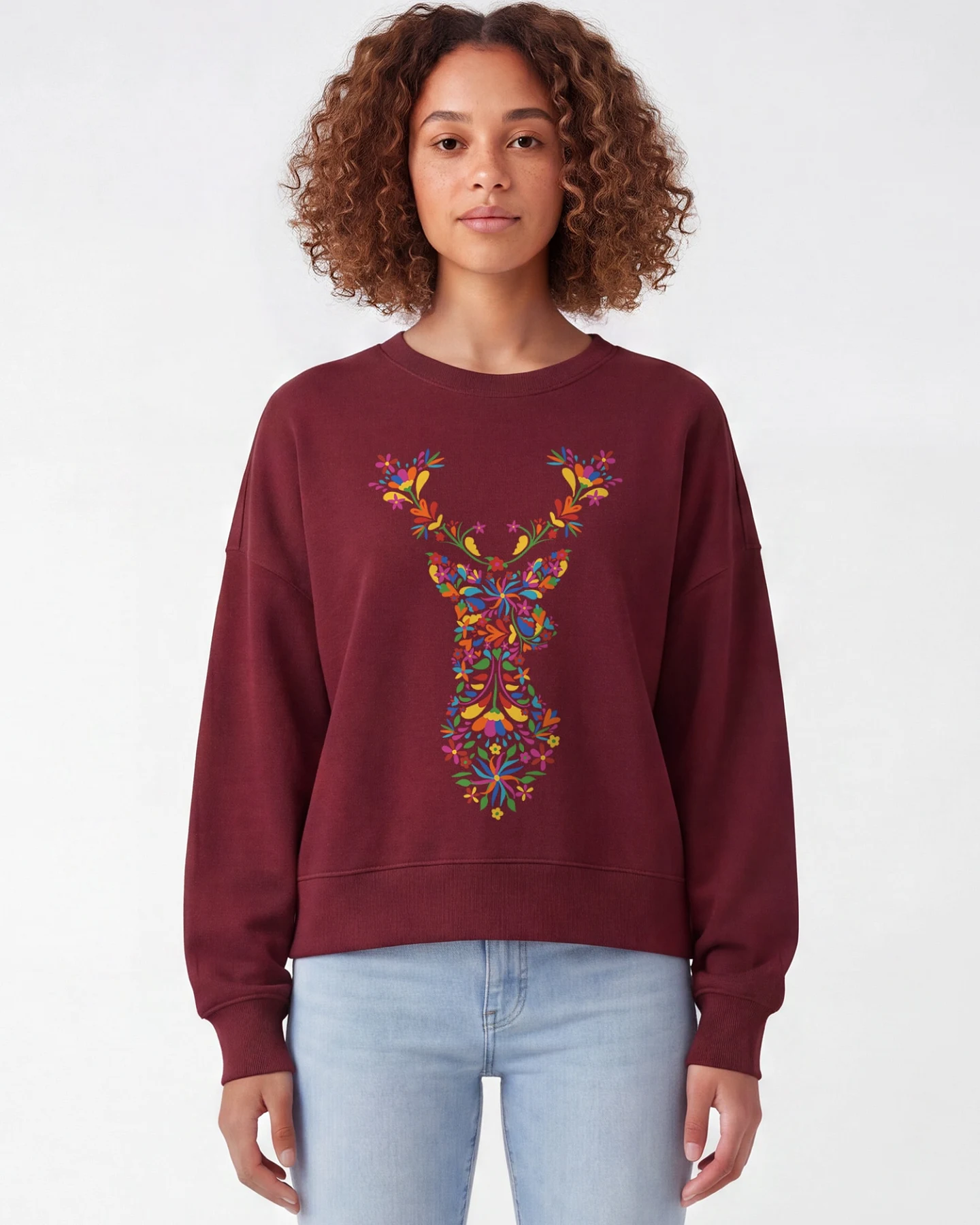 Watapparel Sweatshirt Floral Deer – Ansicht 2