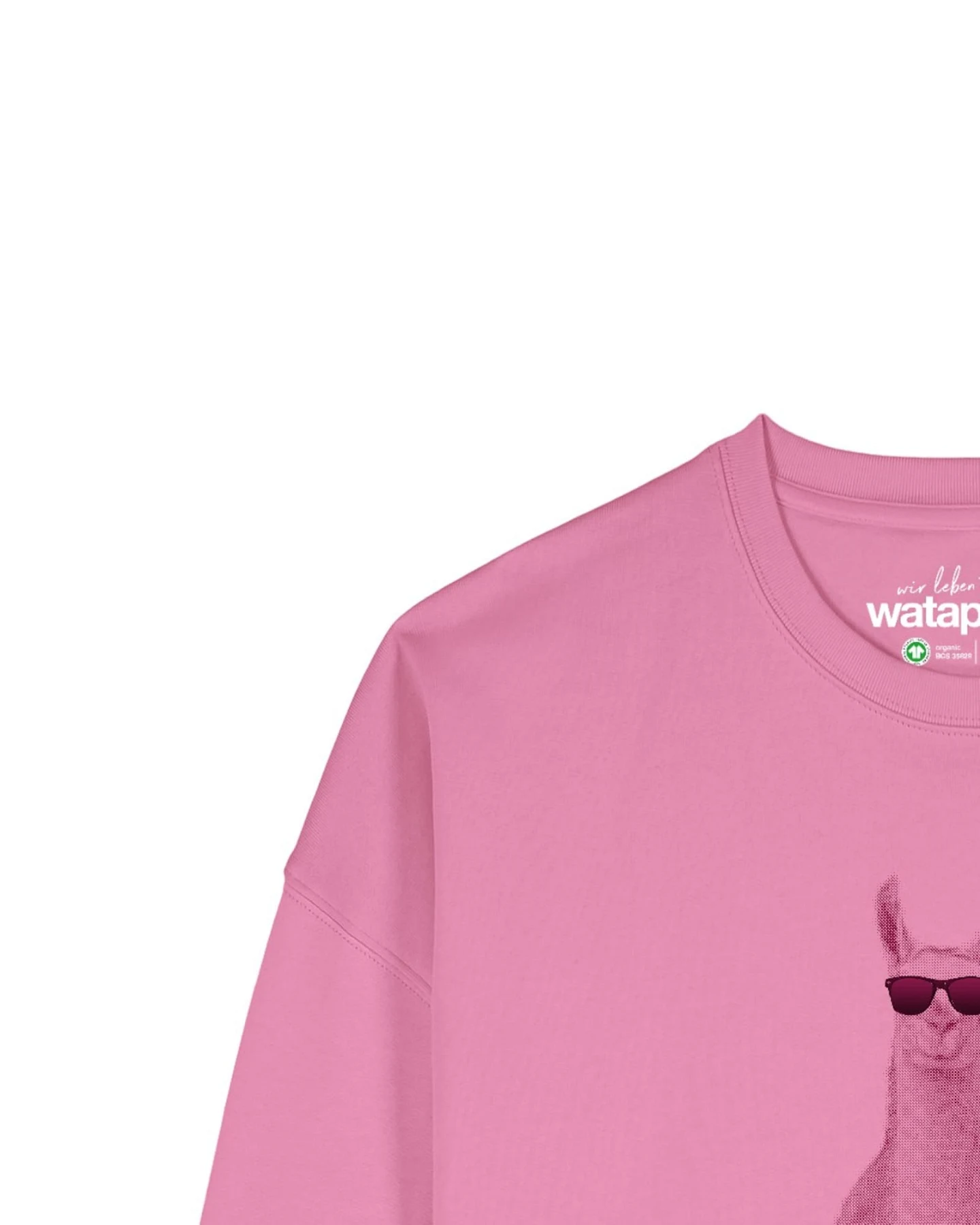 Watapparel Sweatshirt Lama sagt Hi – Ansicht 3