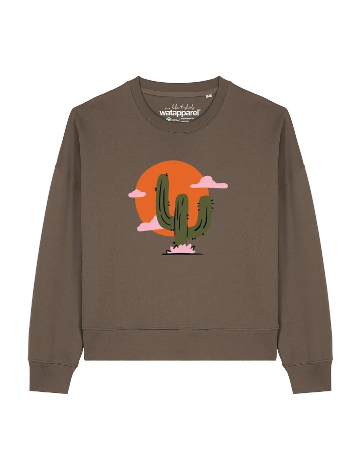 Watapparel Sweatshirt Kaktus im Sonnenuntergang