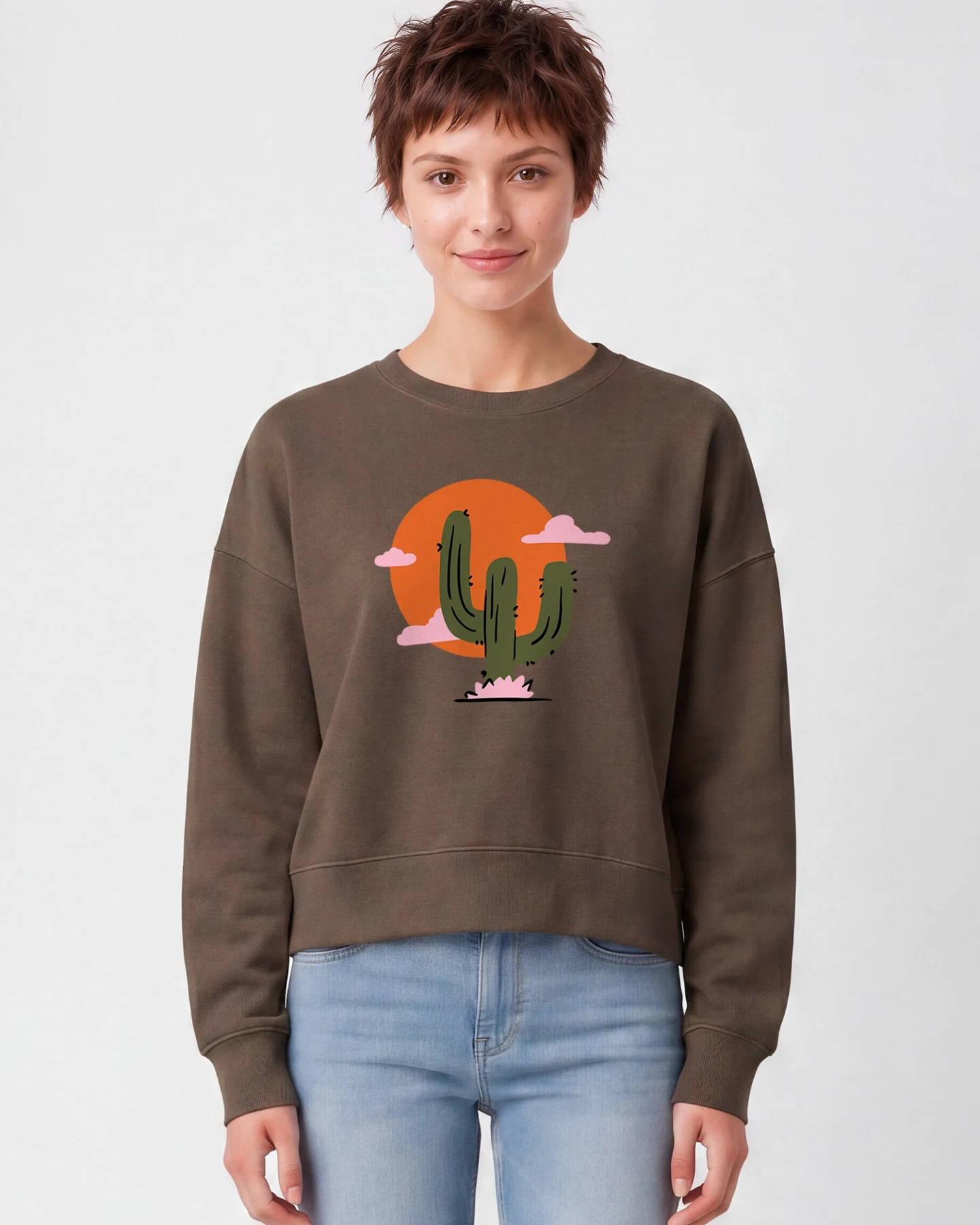 Watapparel Sweatshirt Kaktus im Sonnenuntergang – Ansicht 2