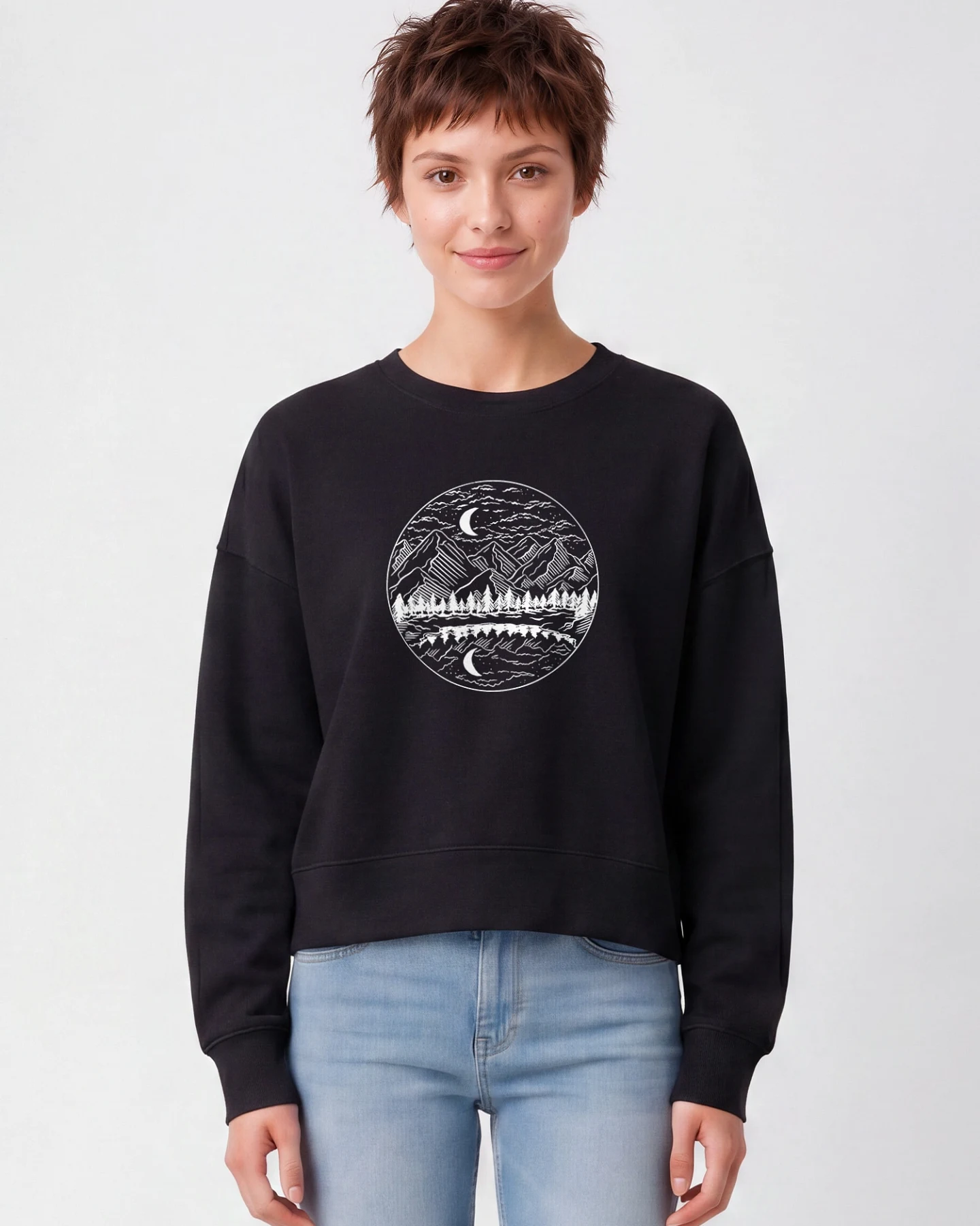 Watapparel Sweatshirt Mountains by night – Ansicht 2