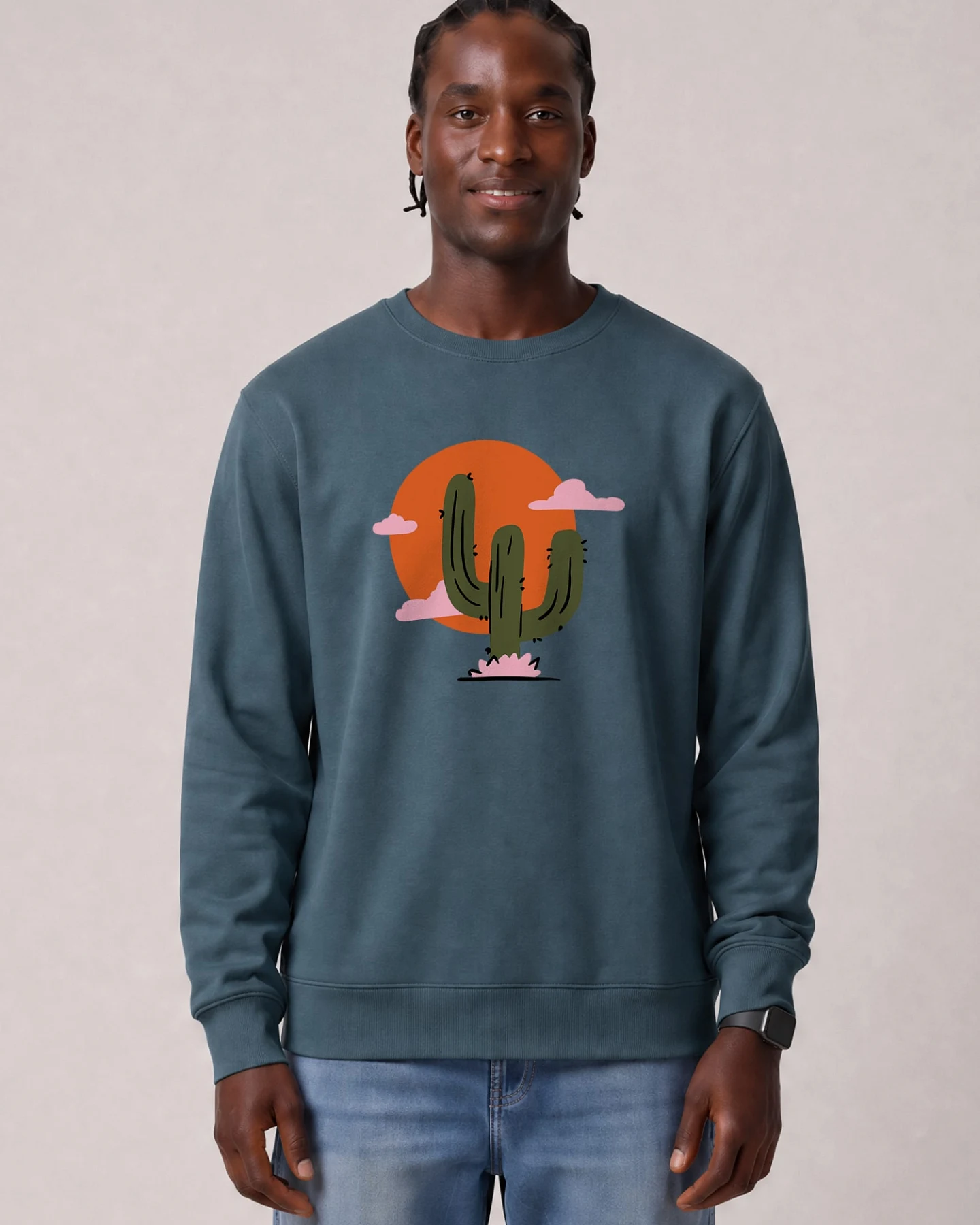 Watapparel Sweatshirt Kaktus im Sonnenuntergang – Ansicht 2