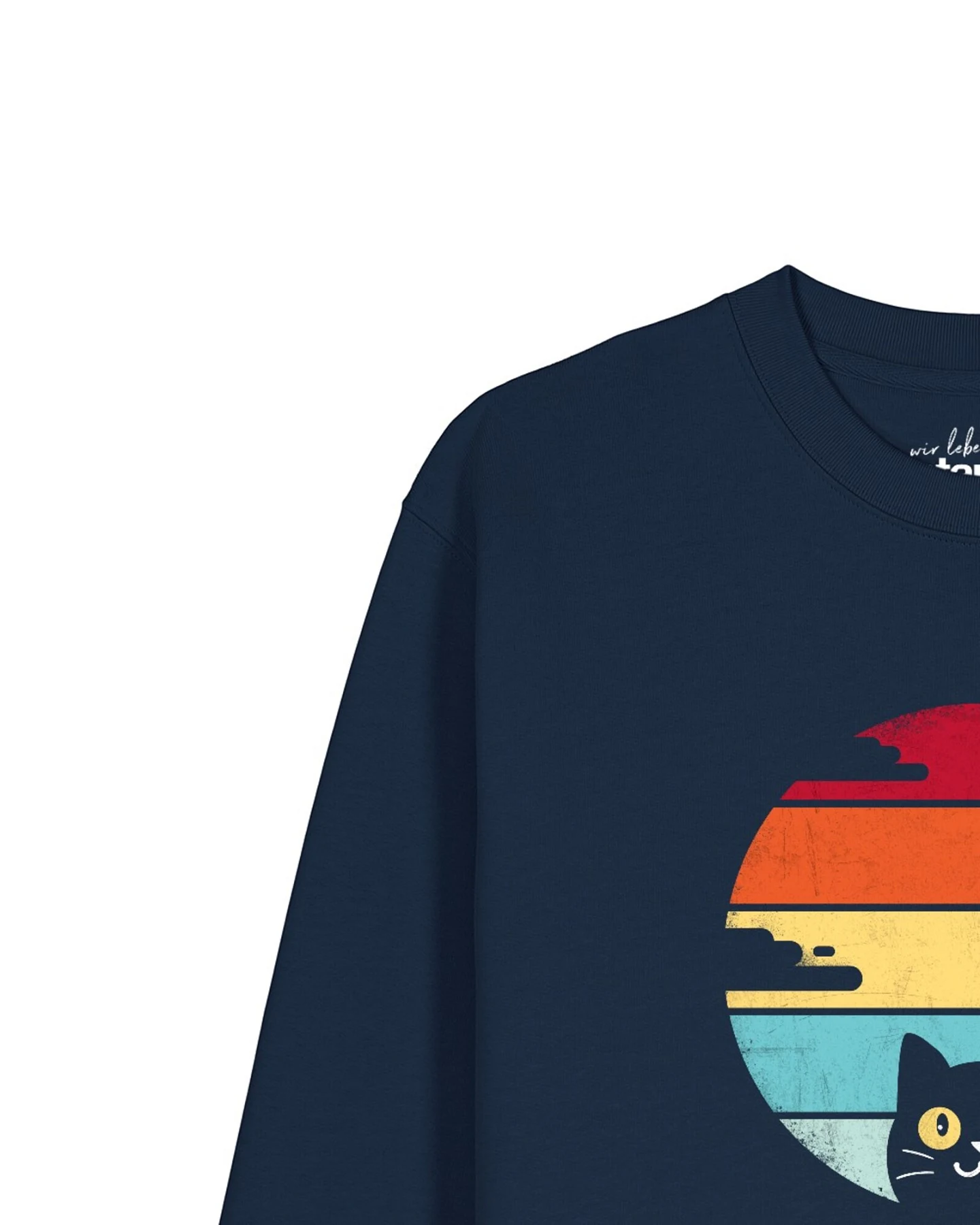 Watapparel Sweatshirt Retro Sunset Cat – Ansicht 3