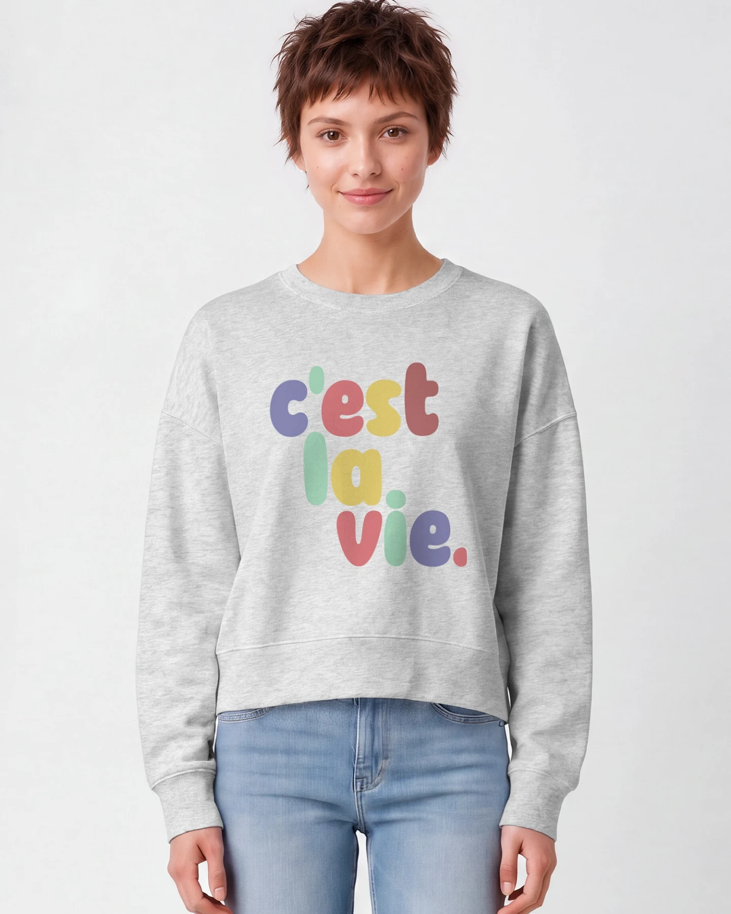 Watapparel Sweatshirt Cest la vie – Ansicht 2