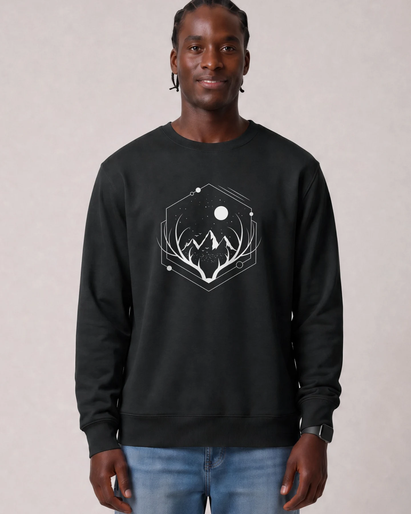 Watapparel Sweatshirt Wanderlust at night – Ansicht 2
