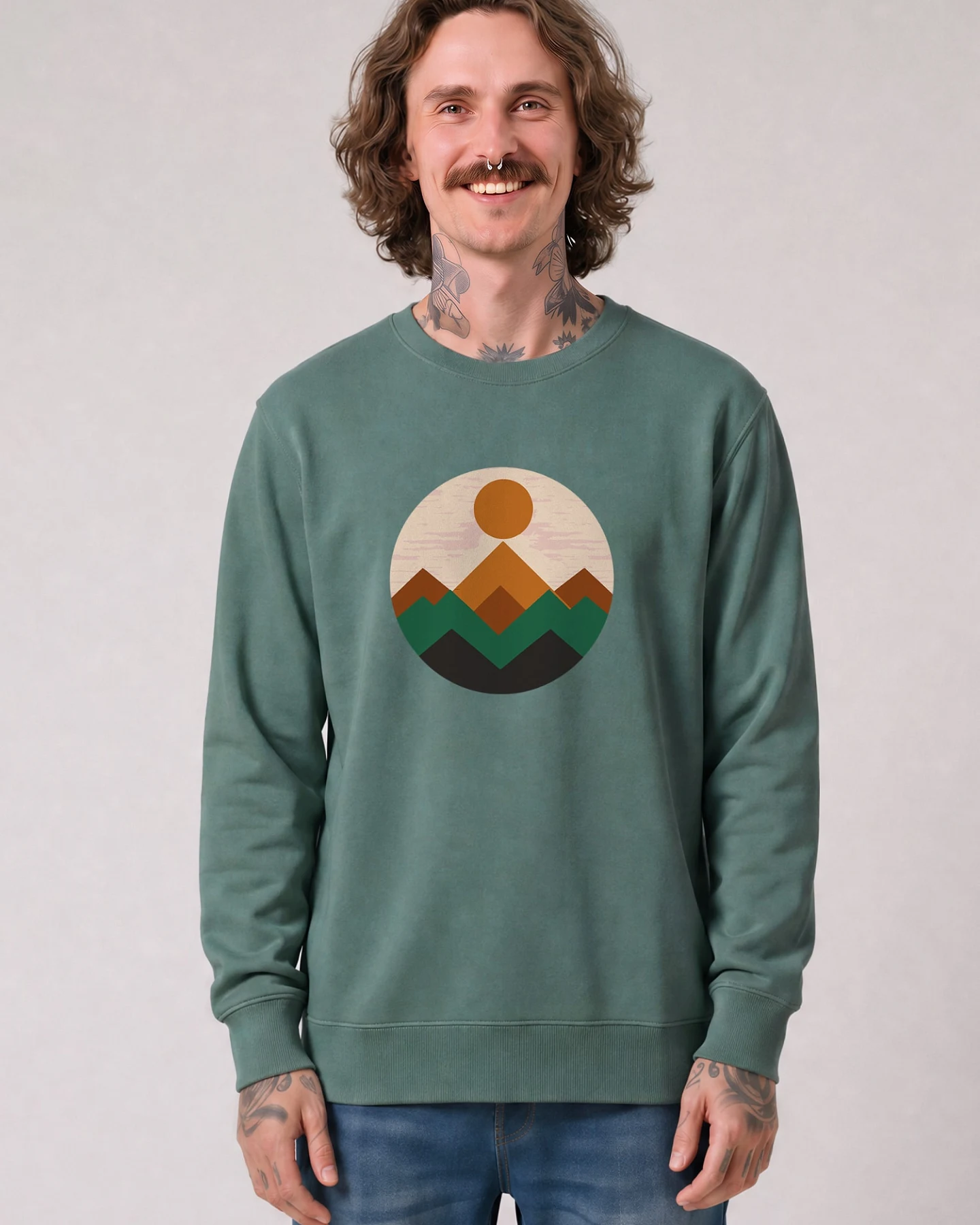Watapparel Sweatshirt Geometric Landscape 2 – Ansicht 2