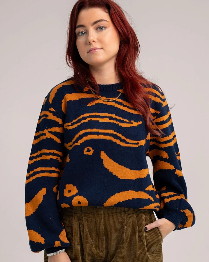 KOMODO Damen vegan Pullover Tiger Hope Navy