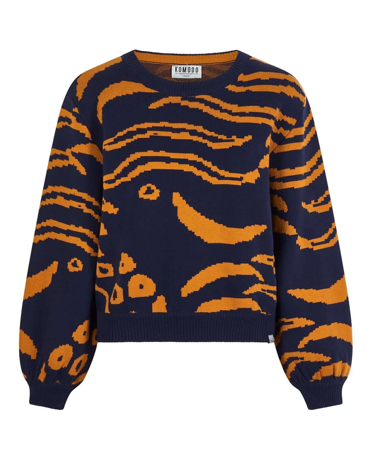 KOMODO Damen vegan Pullover Tiger Hope Navy – Ansicht 2