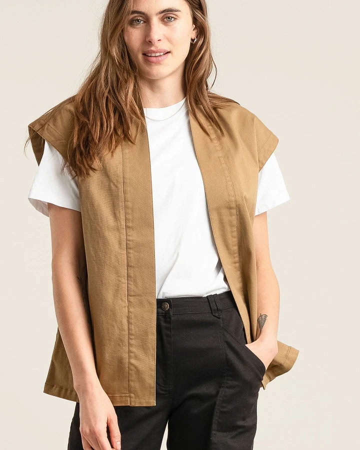 KOMODO Damen vegan Weste Georgie Oliv