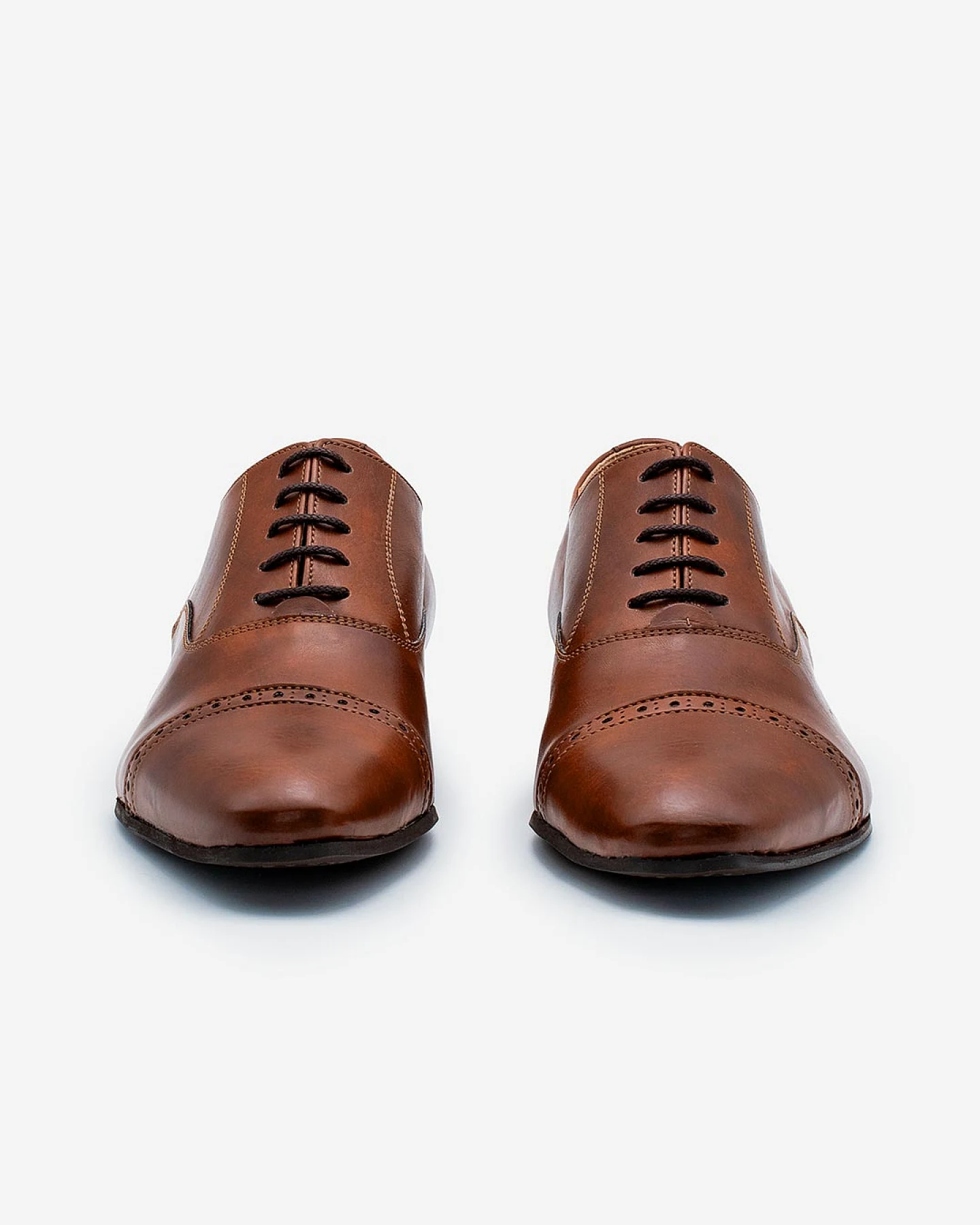 COG Herren vegan Oxfordschuhe Watson Glasiertes Braun – Ansicht 2