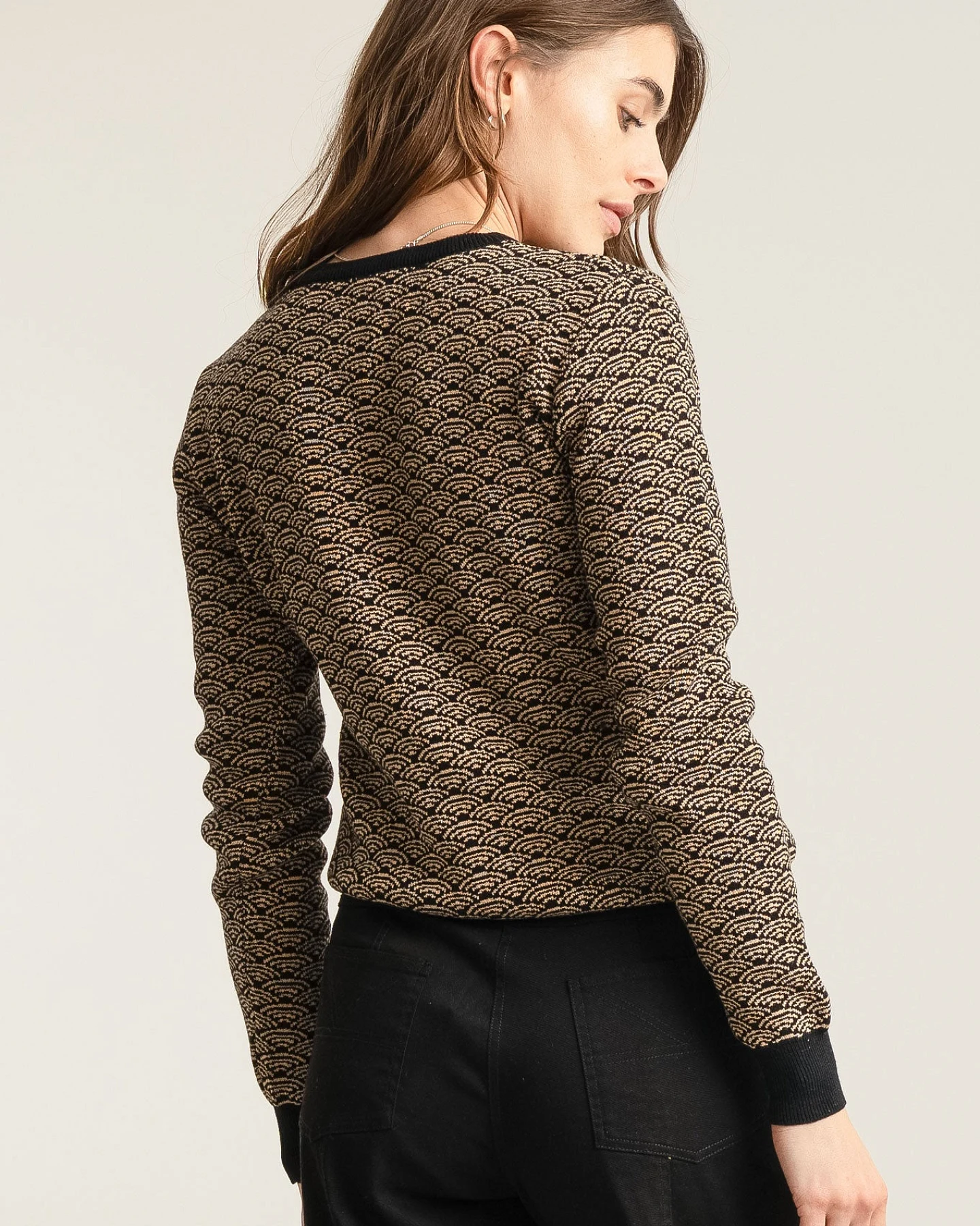 KOMODO Damen vegan Pullover Tara Schwarz – Ansicht 2