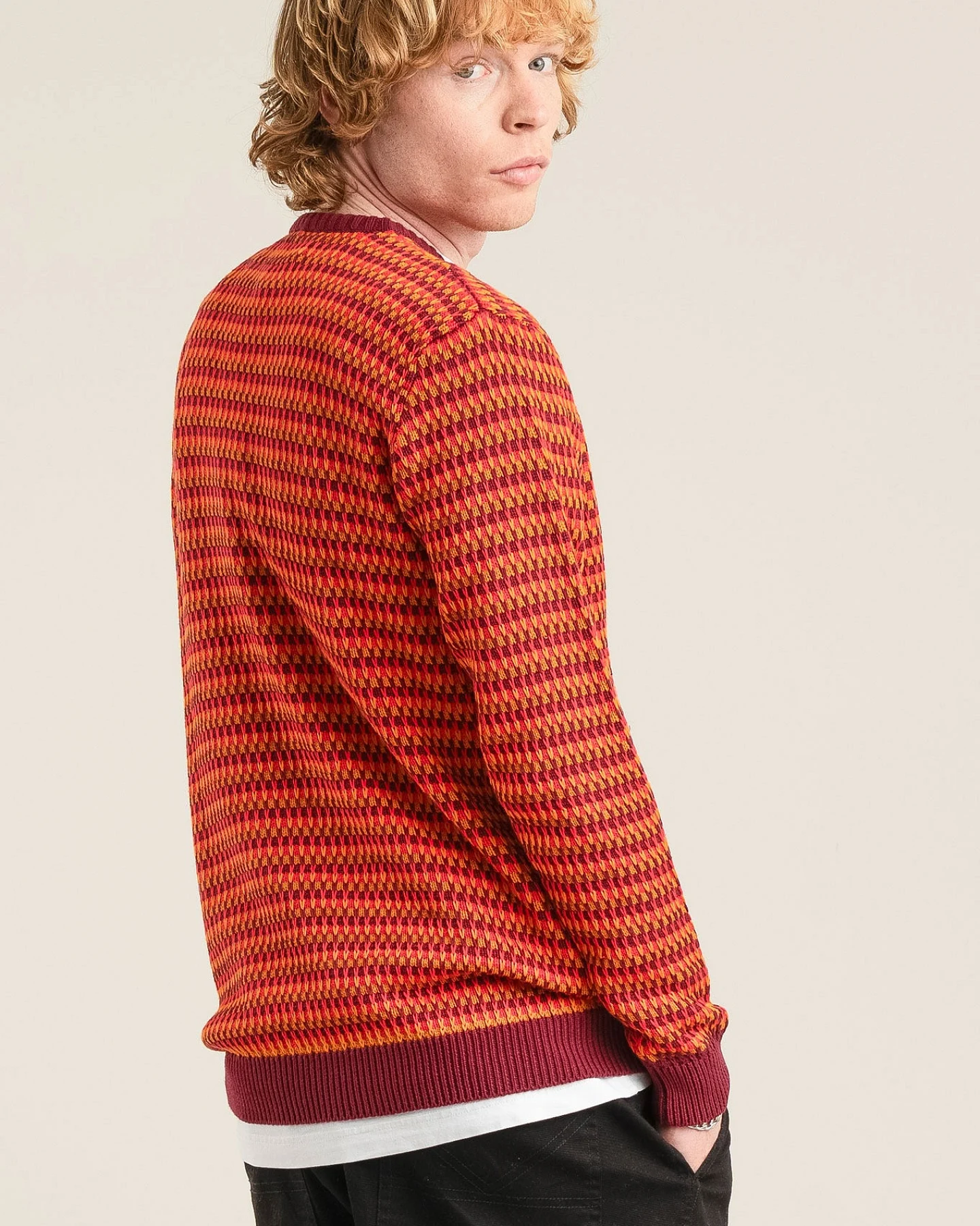 KOMODO Herren vegan Pullover Kai Weinrot – Ansicht 2