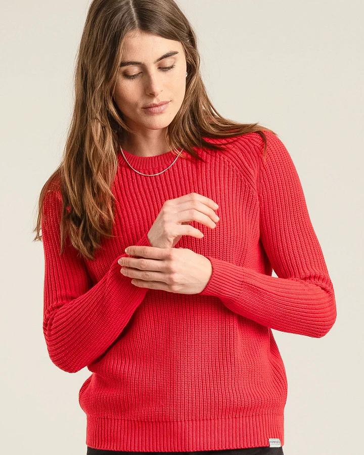 KOMODO Damen vegan Pullover Sergio Rot