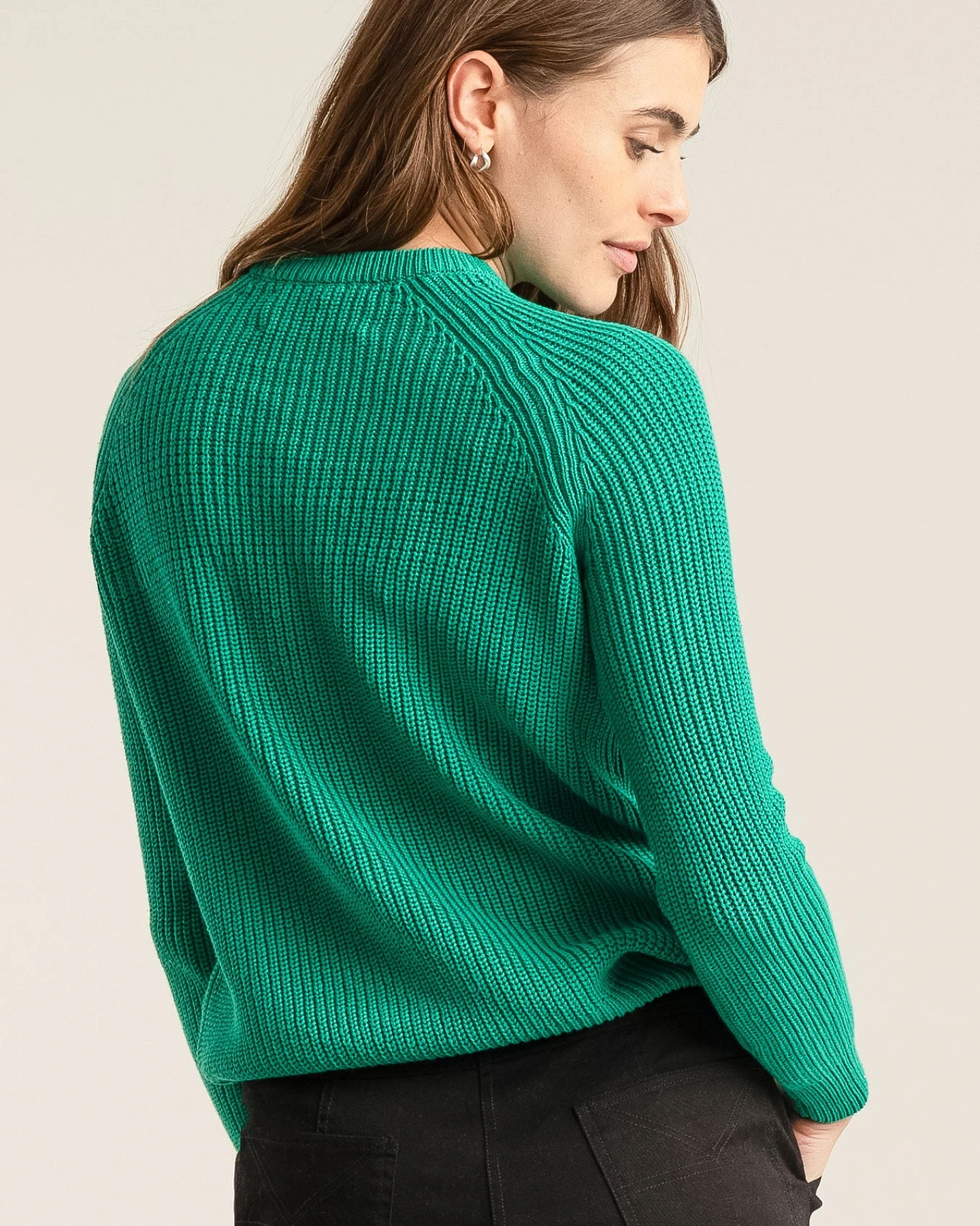 KOMODO Damen vegan Pullover Sergio Grün – Ansicht 2