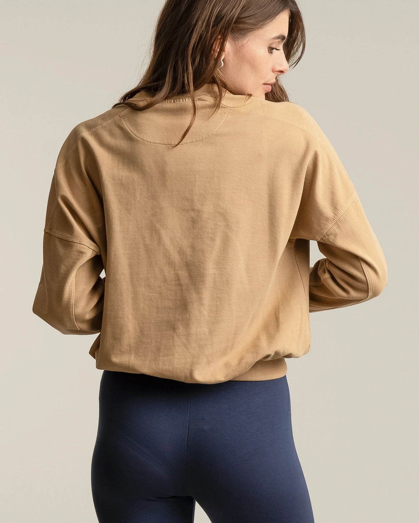 KOMODO Damen vegan Sweatshirt Dawn Croissant Beige – Ansicht 2