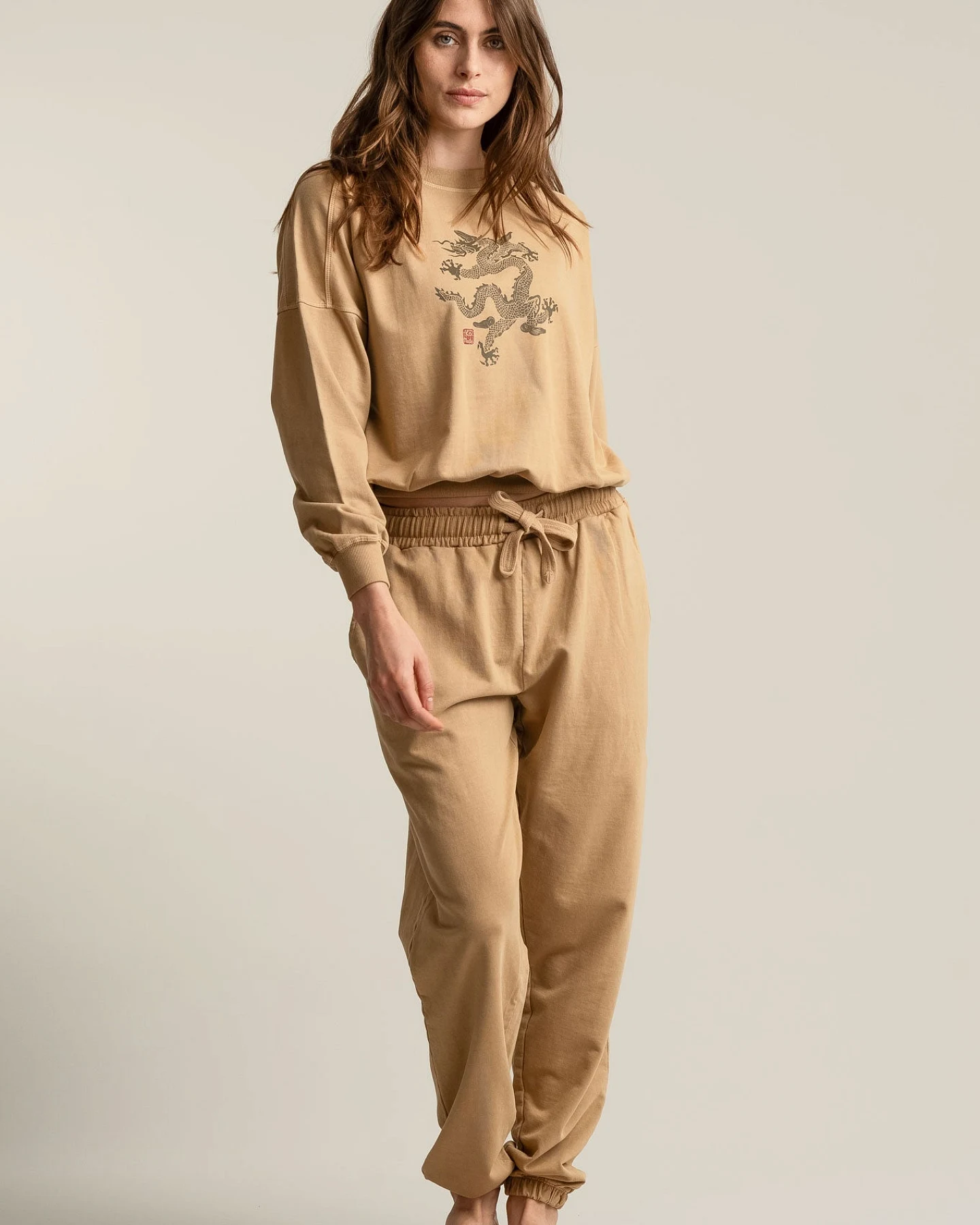 KOMODO Damen vegan Sweatshirt Drache Dawn Croissant – Ansicht 2