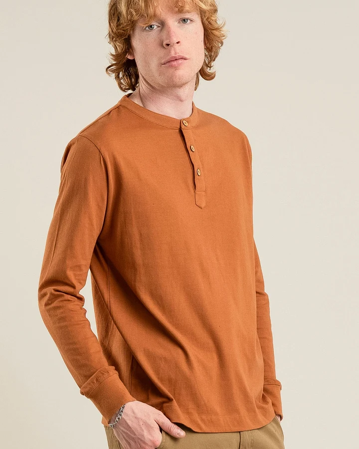 KOMODO Herren vegan Langarmshirt Arlo Messing